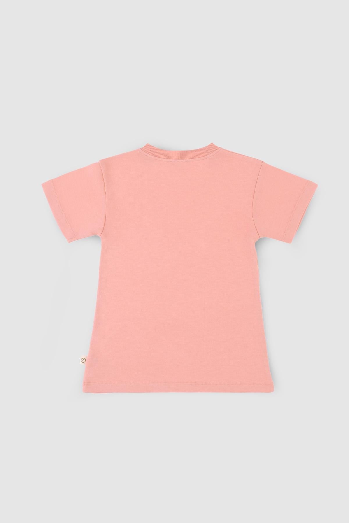 Pink Bamboo T-Shirt for Kids Girls | Soft & Eco-Friendly