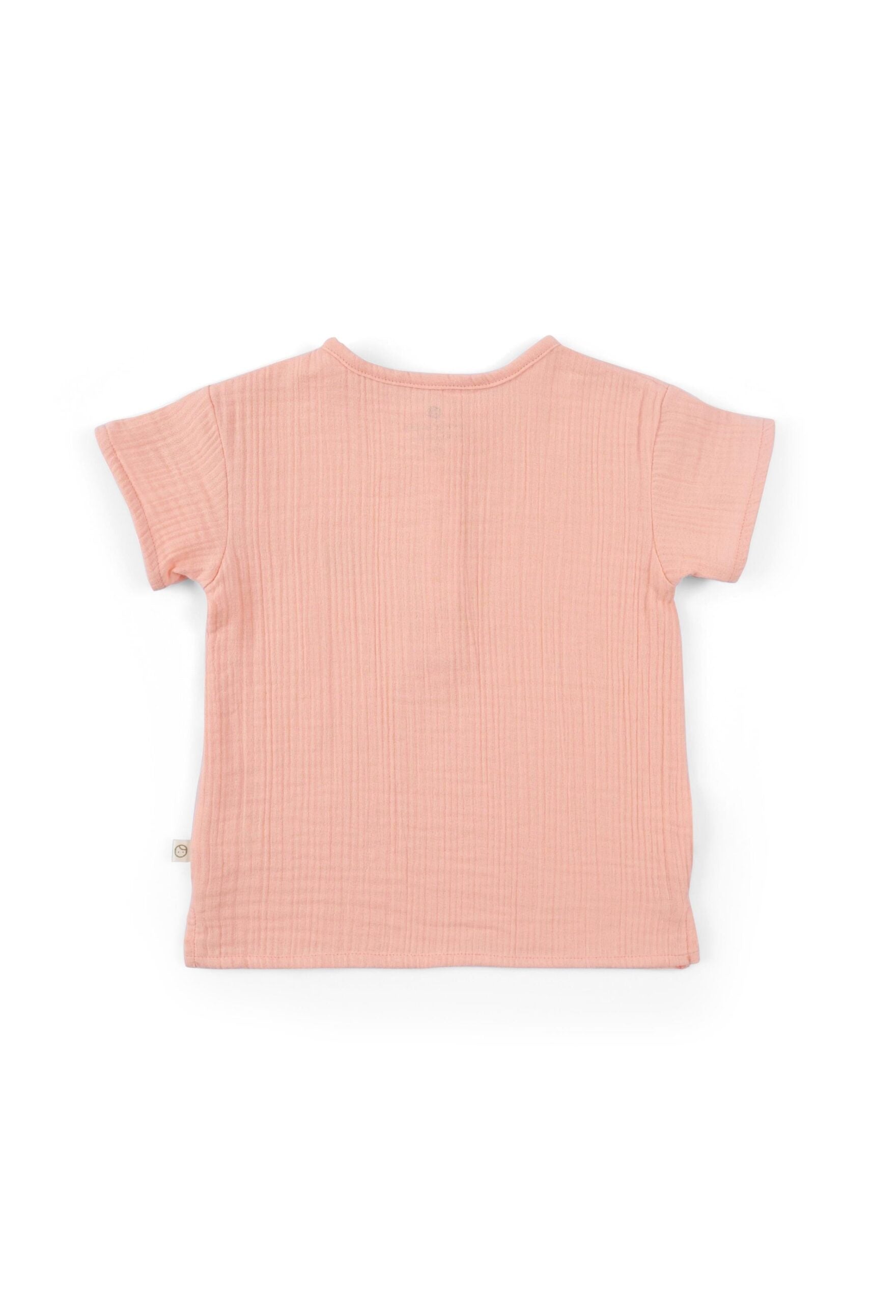 Organic Cotton Muslin T-Shirt in Pink | Breathable Comfort for Kids