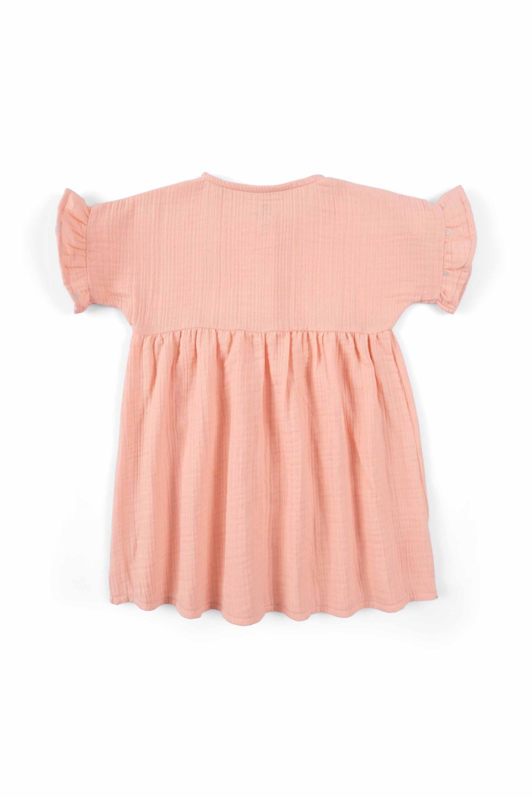 Organic Cotton Muslin Dress in Pink - Soft, Airy, and Stylish