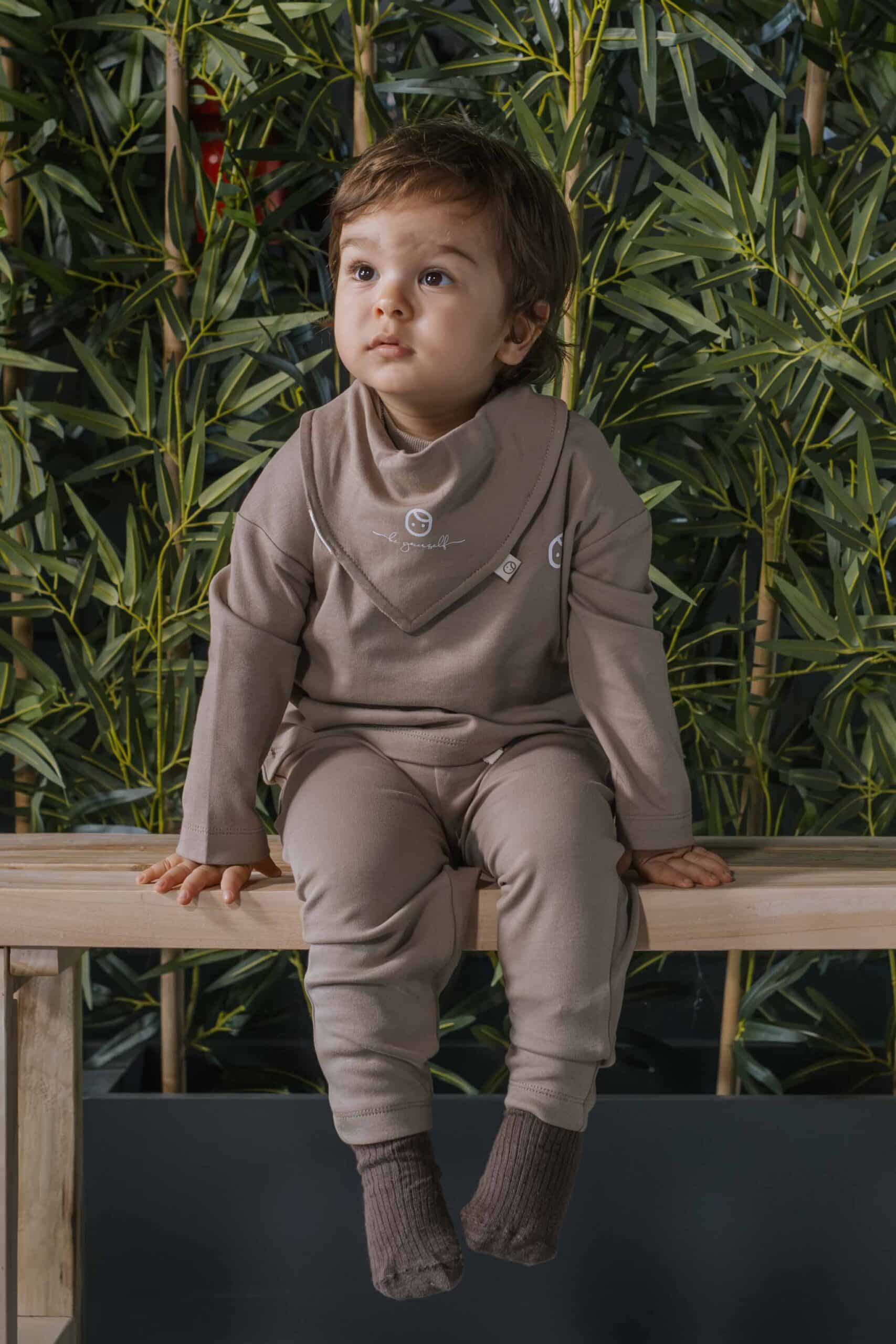 Organic Cotton Pyjama Set - Brown