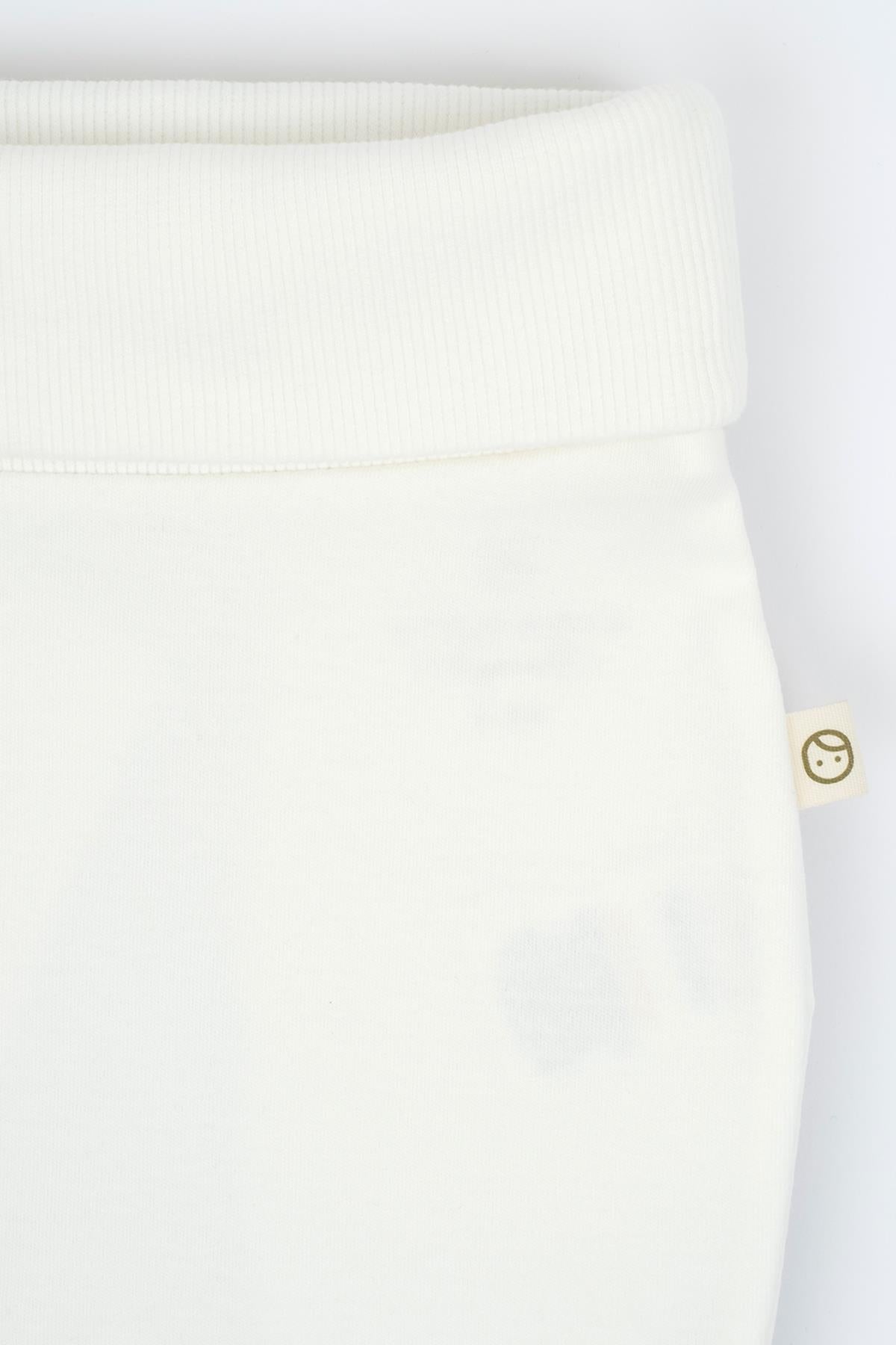 Organic Cotton High Waist Leggings - White for Babies