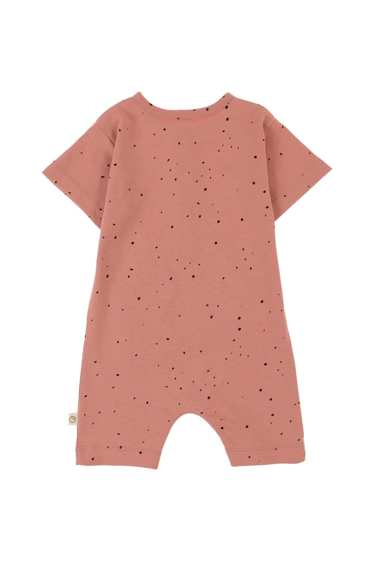 Organic Cotton Romper in Pink Cosmos - Soft, Breathable, and Easy to Wear