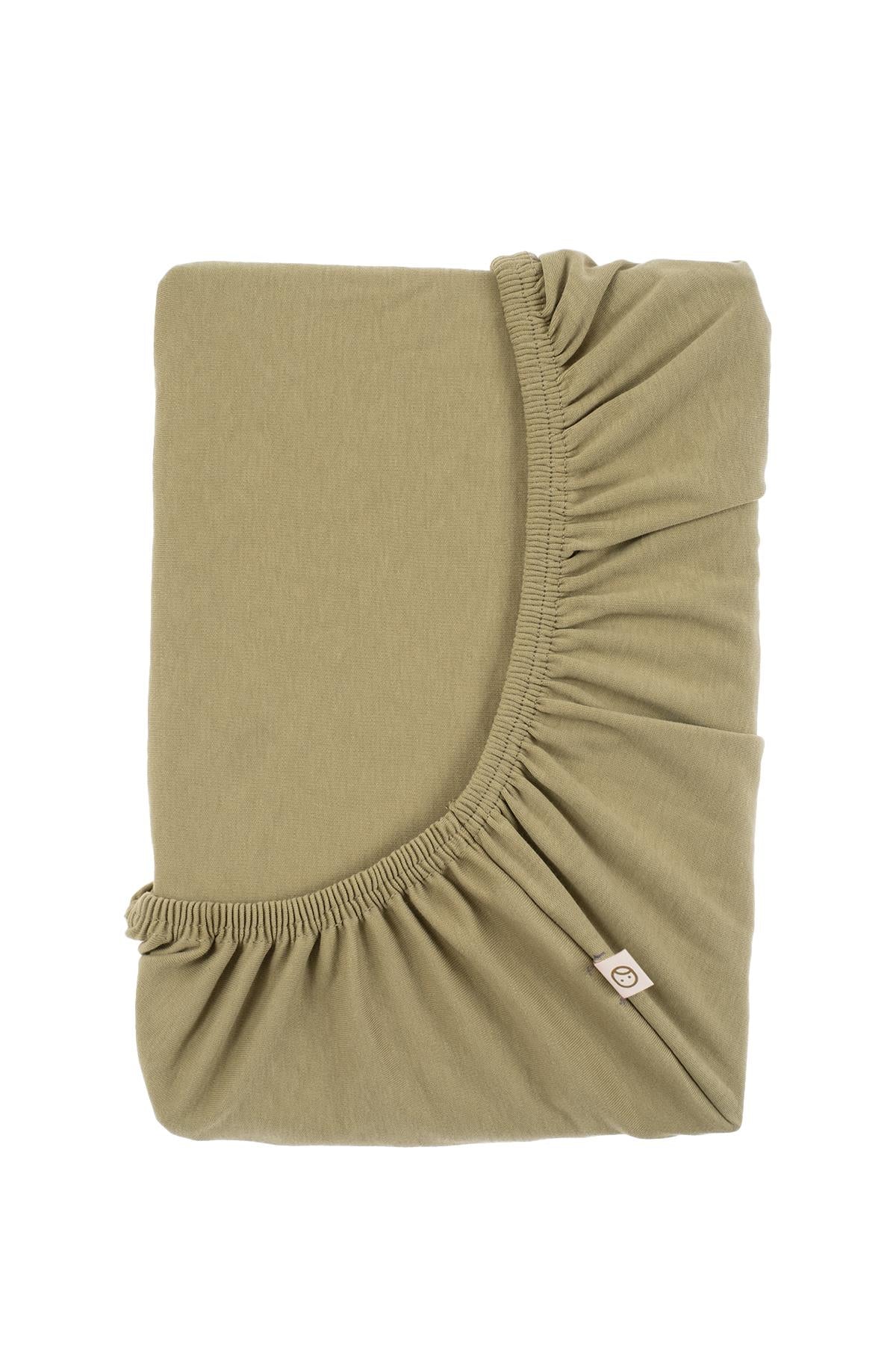 Organic Cotton Fitted Bed Sheet - Khaki | Soft and Breathable Bedding