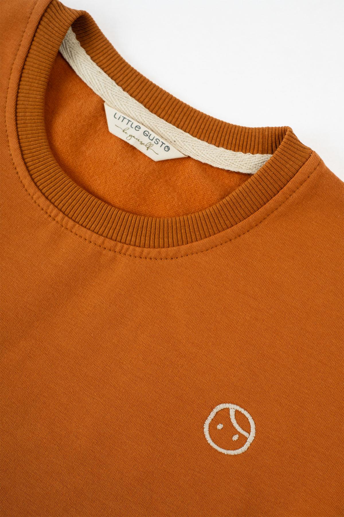 Organic Cotton Balloon Sleeve Sweatshirt - Copper Kids | Soft and Stylish