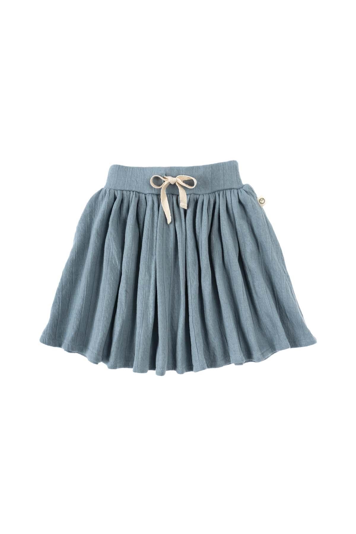 Organic Cotton Mini Skirt in Light Blue - Comfortable and Stylish