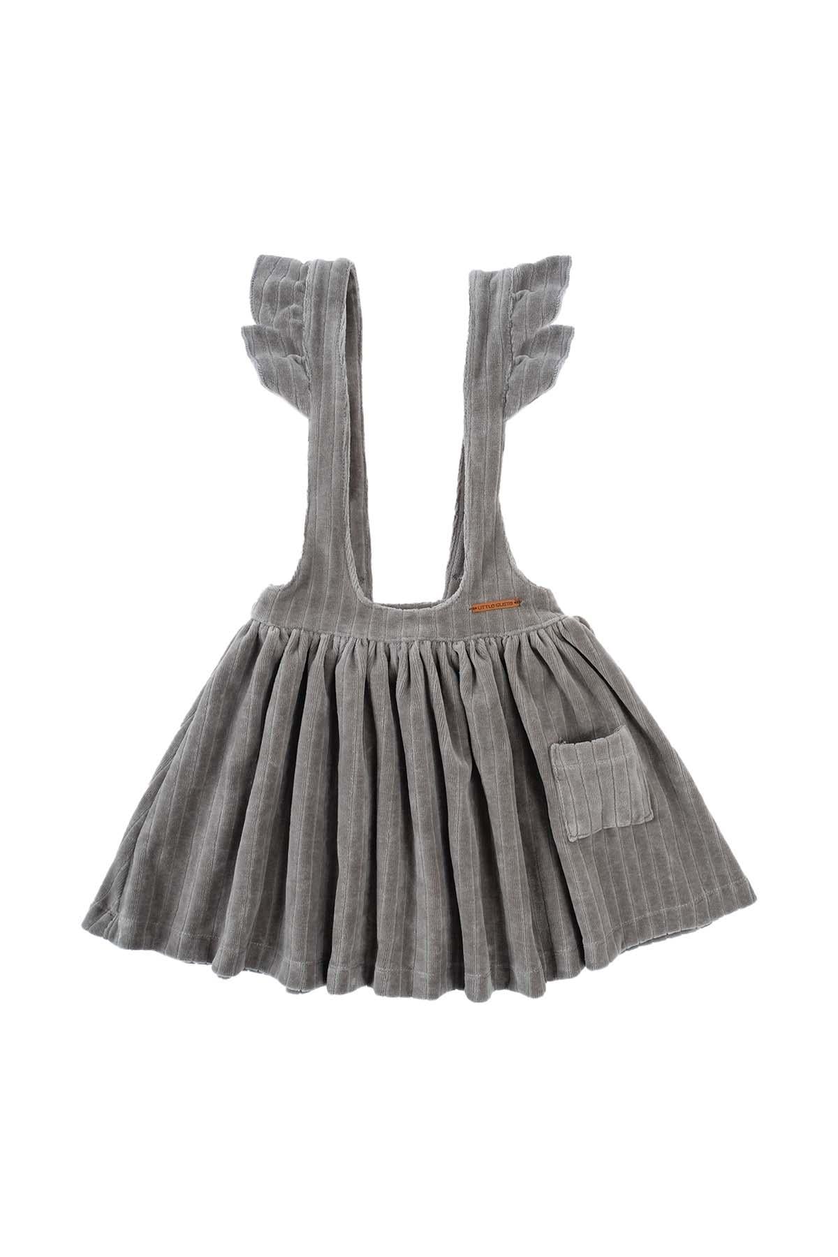 Grey Velvet Gilet Dress for Girls | Luxurious & Comfortable 