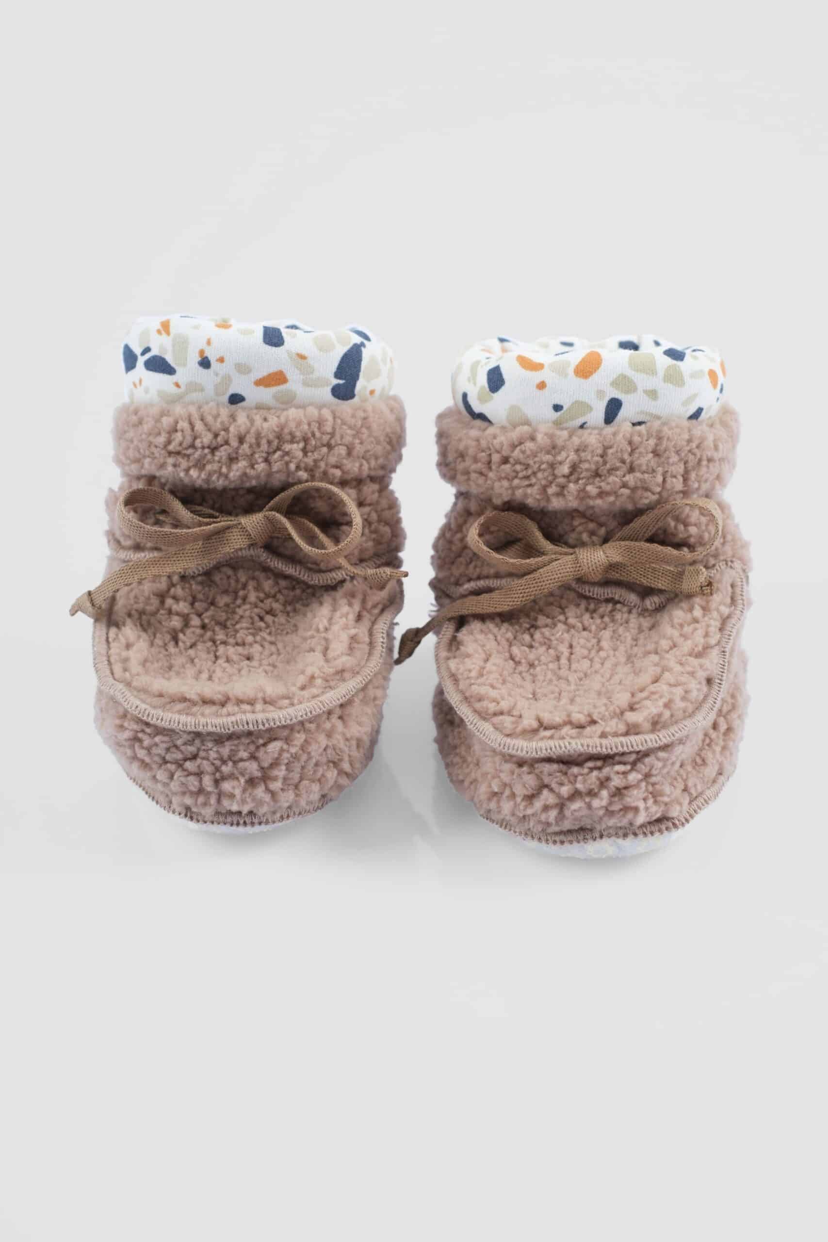 Brown Wellsoft Baby Booties | Cozy & Gentle on Little Feet