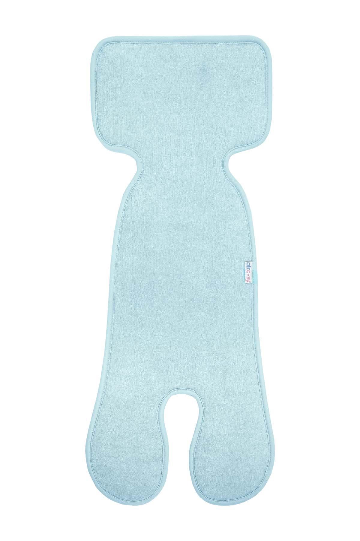 Organic Cotton Turquoise Baby Car Seat Cushion (0-1 Years) - Soft & Supportive