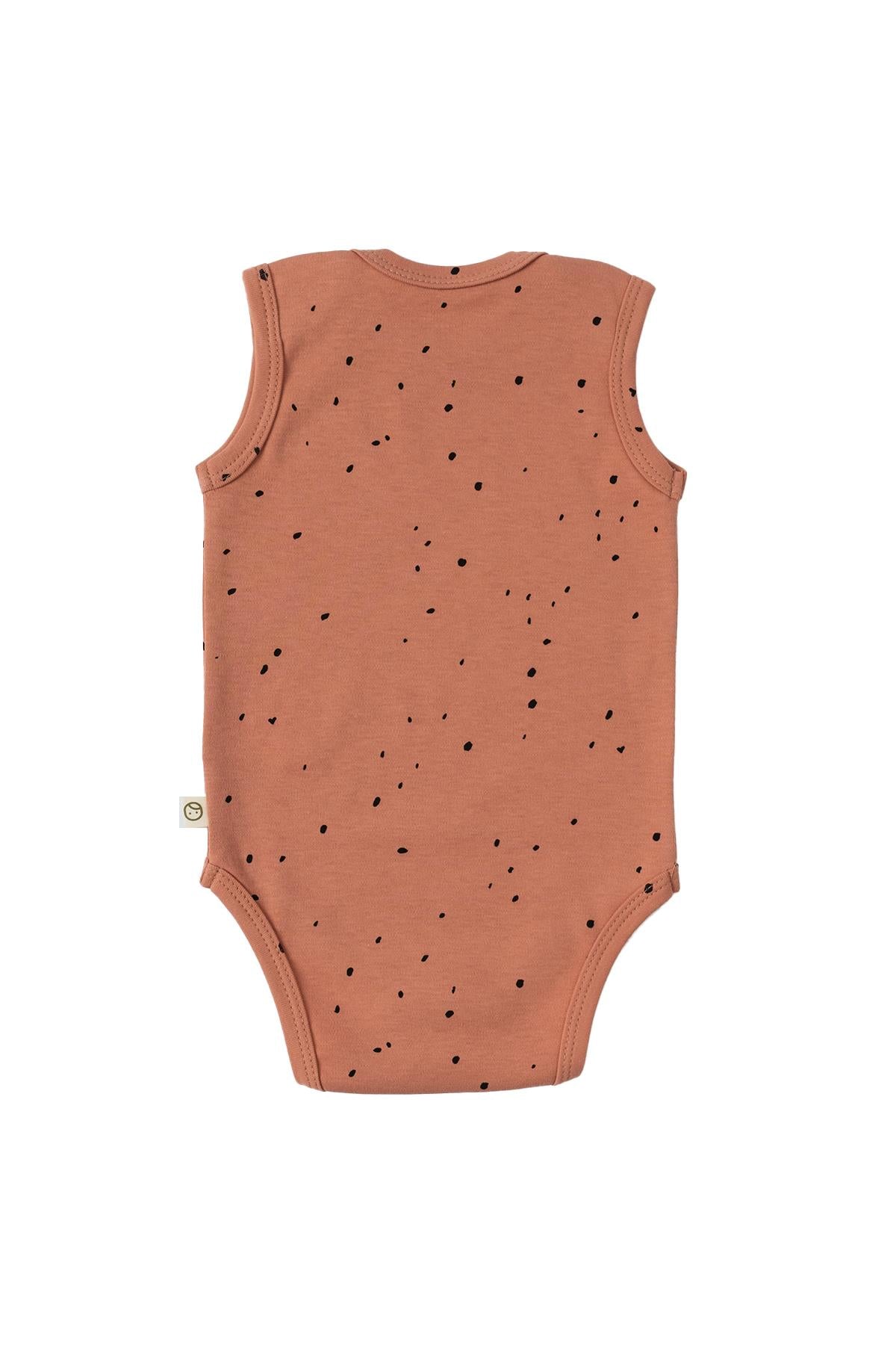 Pink Cosmos Organic Cotton Sleeveless Bodysuit - Soft & Gentle