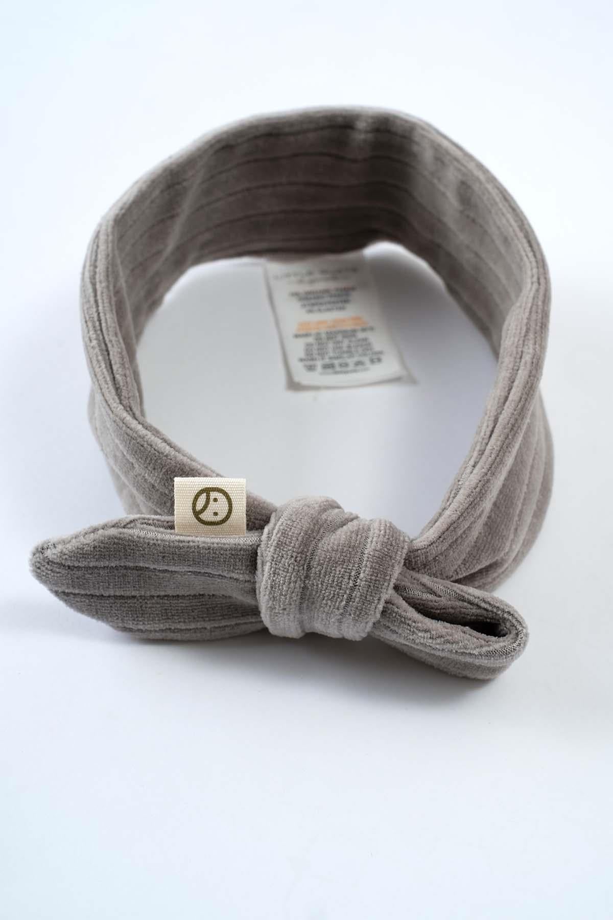 Organic Cotton Headband - Velvet Grey | Soft, Elegant, and Comfortable