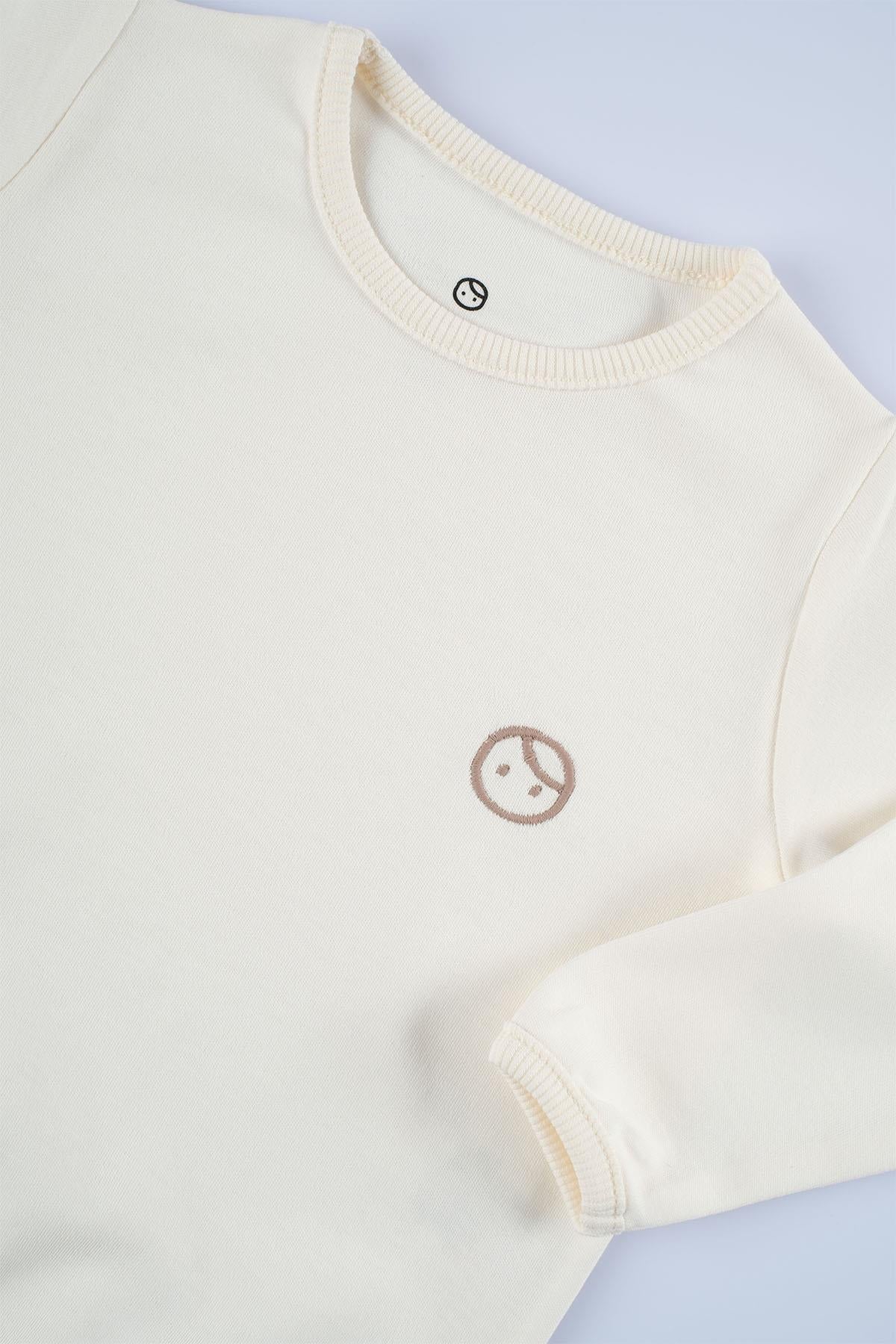 Organic Cotton Sweatshirt - White | Soft & Comfortable