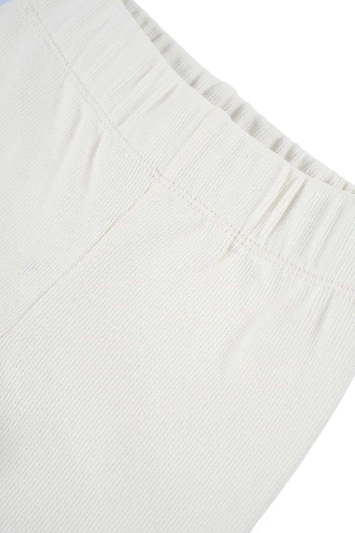 White Ribbed Leggings for Kids | Little Gusto Organic Cotton Comfort