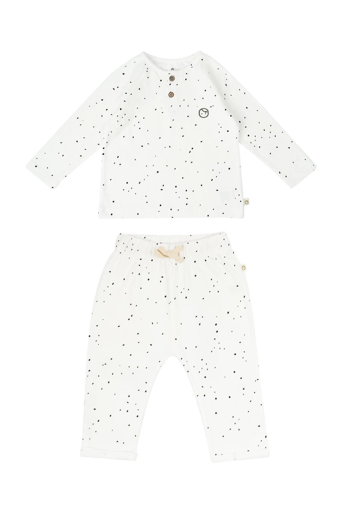 Cosmos White Organic Cotton Pyjama Set | Pure Comfort Sleepwear