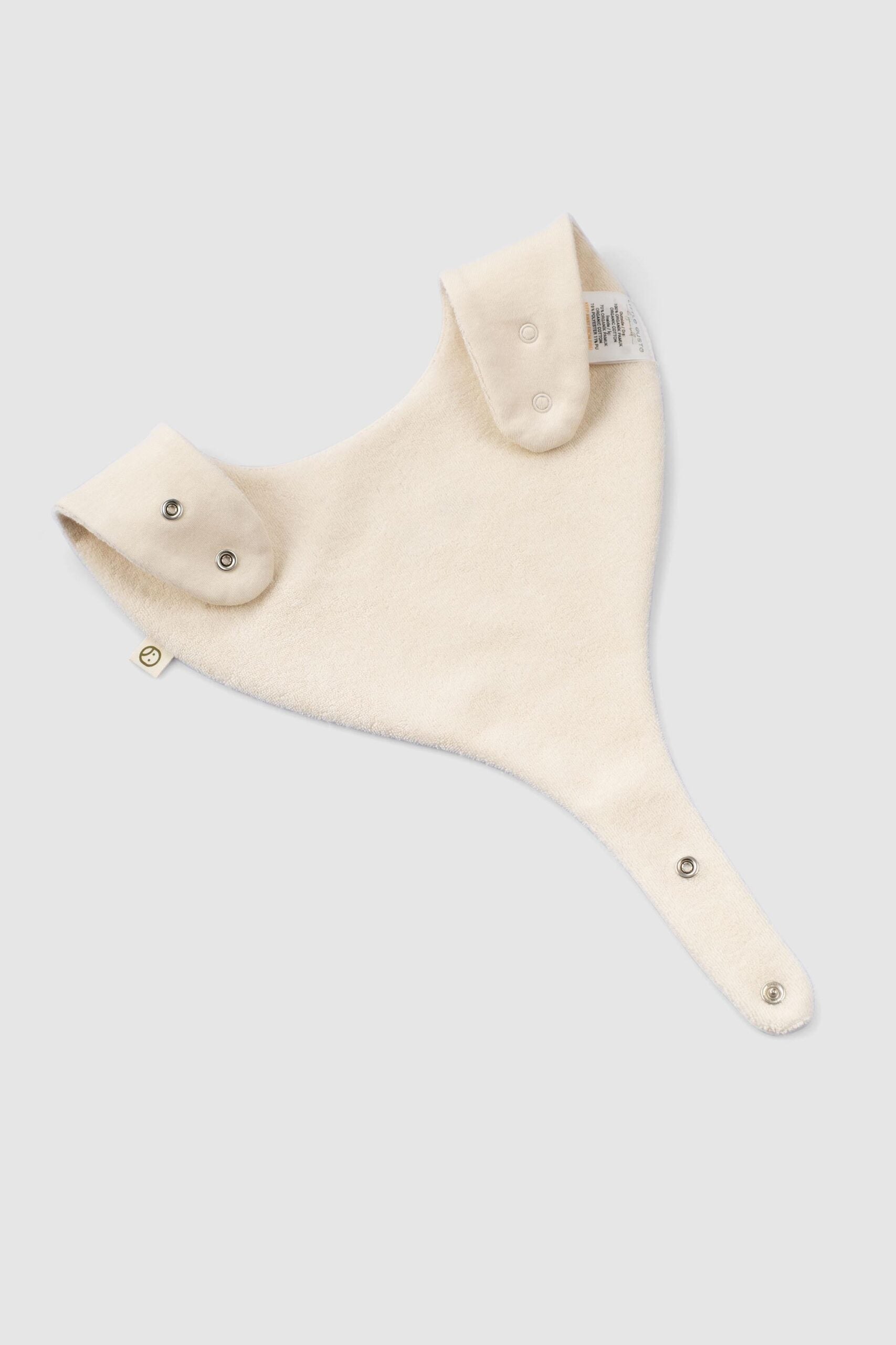 Liquid Proof Organic Cotton Dummy Bib - Beige | Soft, Absorbent & Gentle