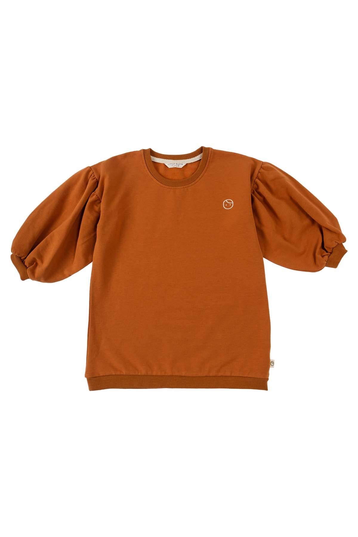 Organic Cotton Balloon Sleeve Sweatshirt - Copper Kids | Soft and Stylish