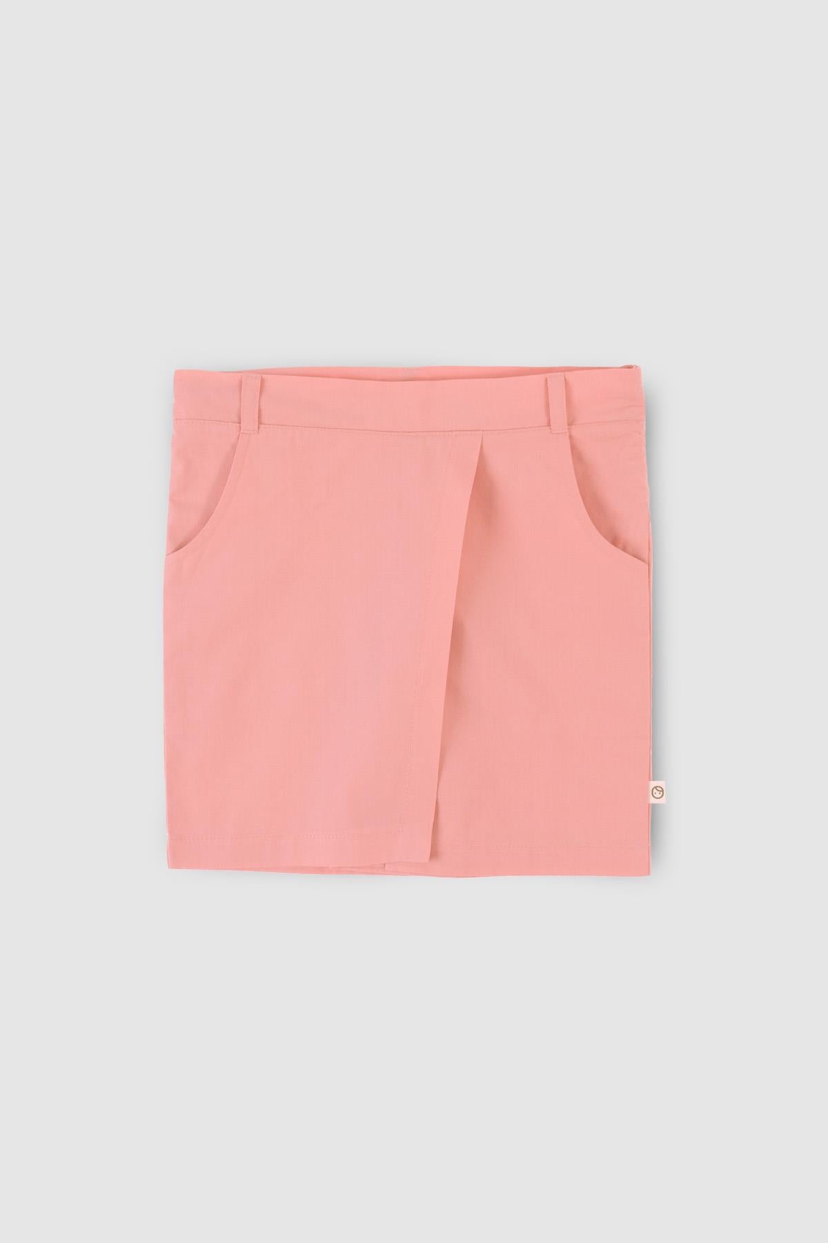 Pink Organic Cotton Short Skirt for Kids | Stylish & Sustainable