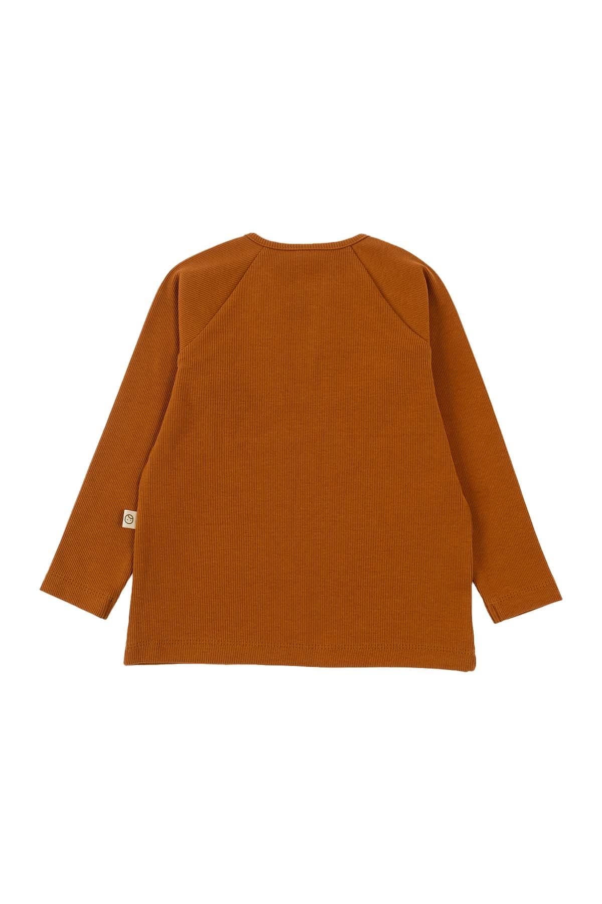 Copper Organic Cotton Ribbed Longsleeve for Kids | Warm & Eco-Friendly