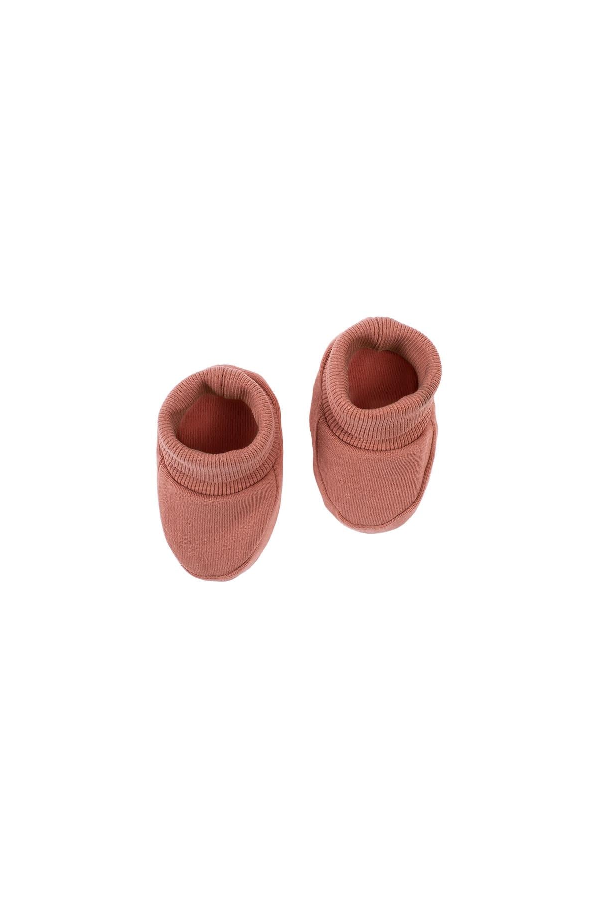 Organic Cotton Newborn Bootie in Pink | Gentle and Warm