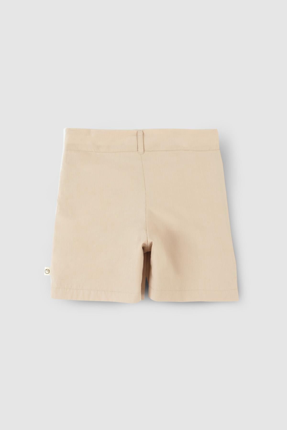 Beige Organic Cotton Short Skirt for Kids | Stylish & Sustainable