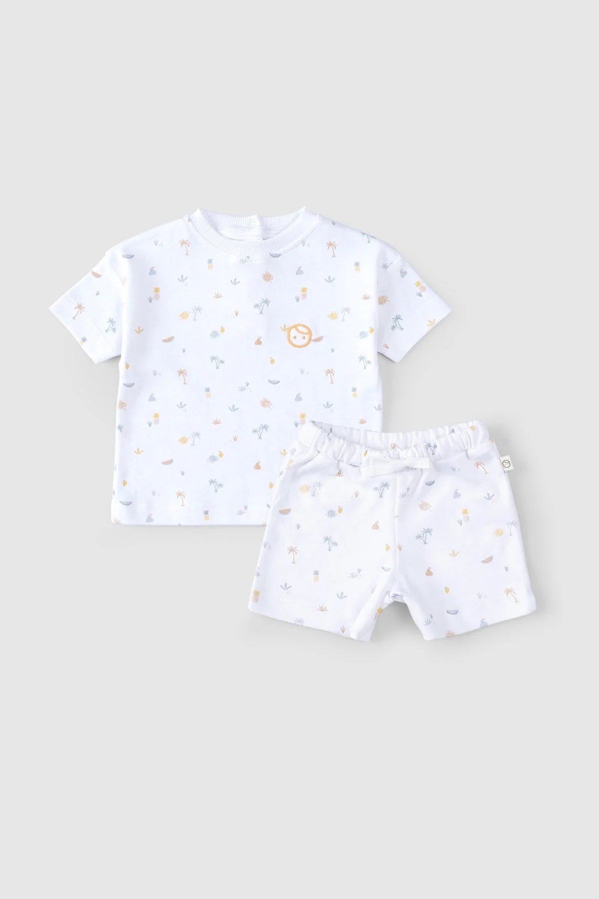 Organic Cotton Baby Shorts Set - Picnic