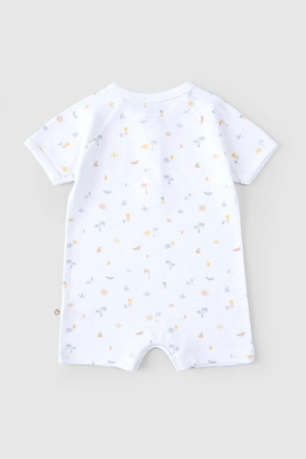 Organic Cotton Short Sleeve Baby Romper - Picnic