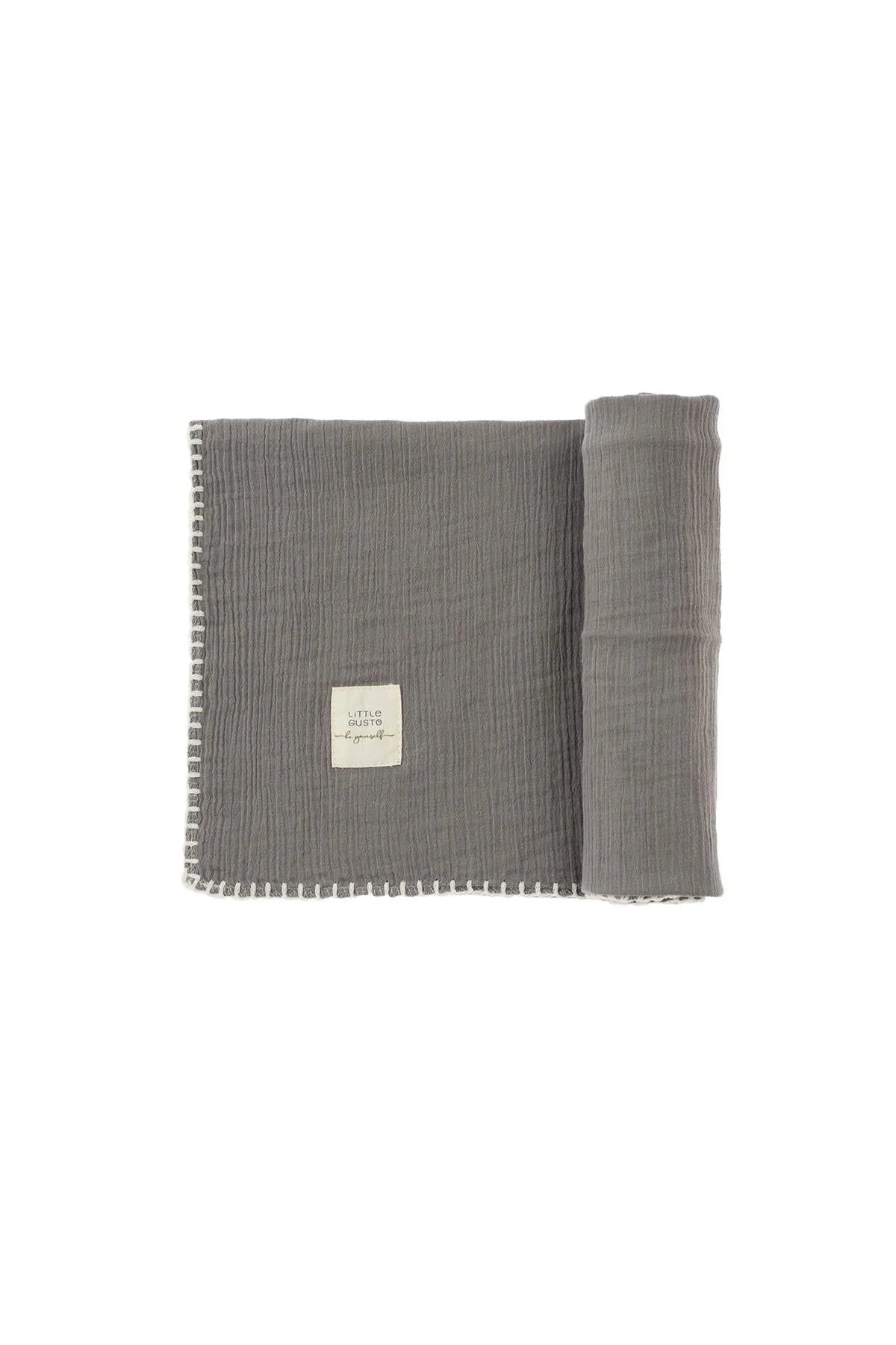 Organic Cotton Muslin Cover 75x75 cm - Grey