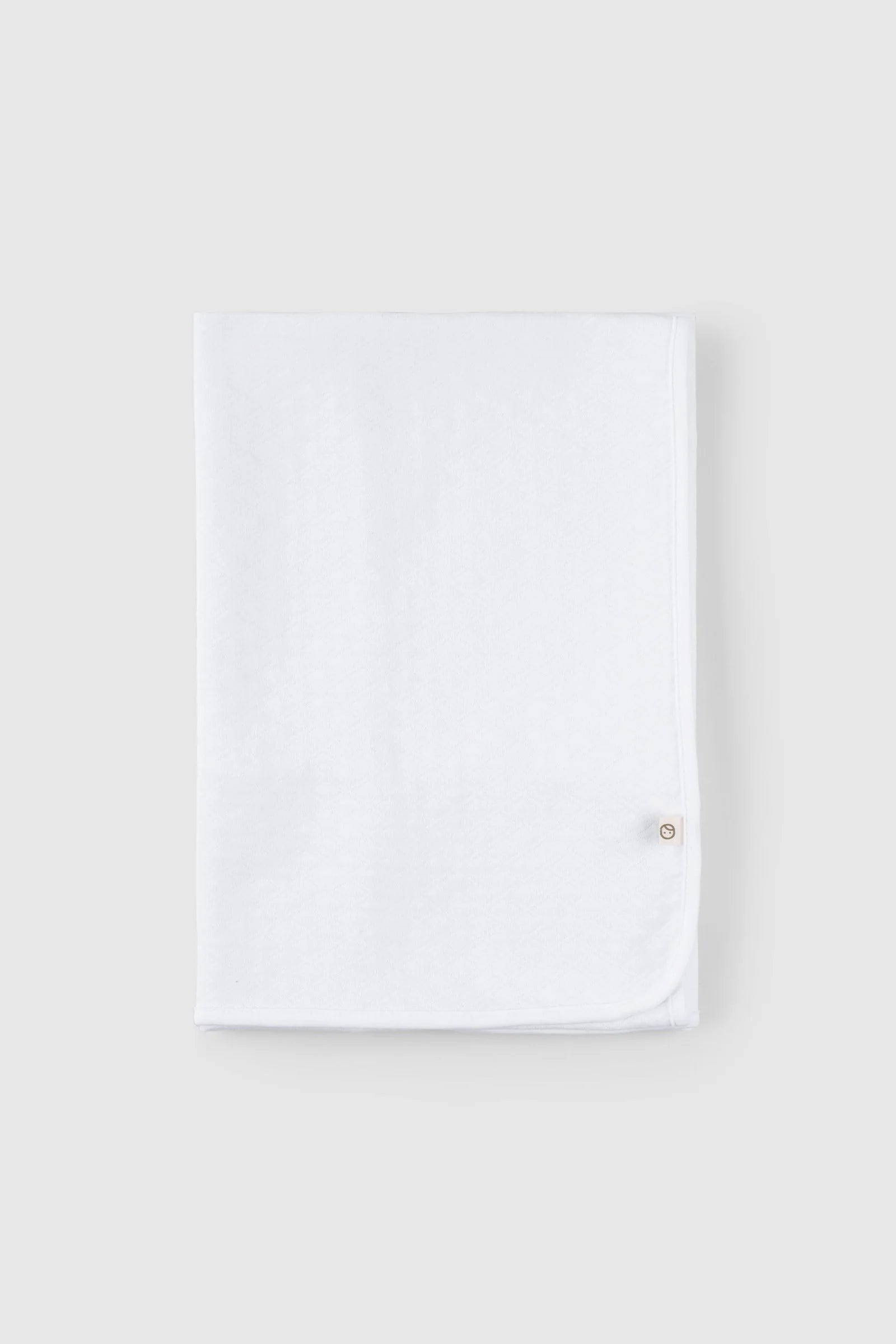 Organic Cotton Quilted Baby Blanket - White