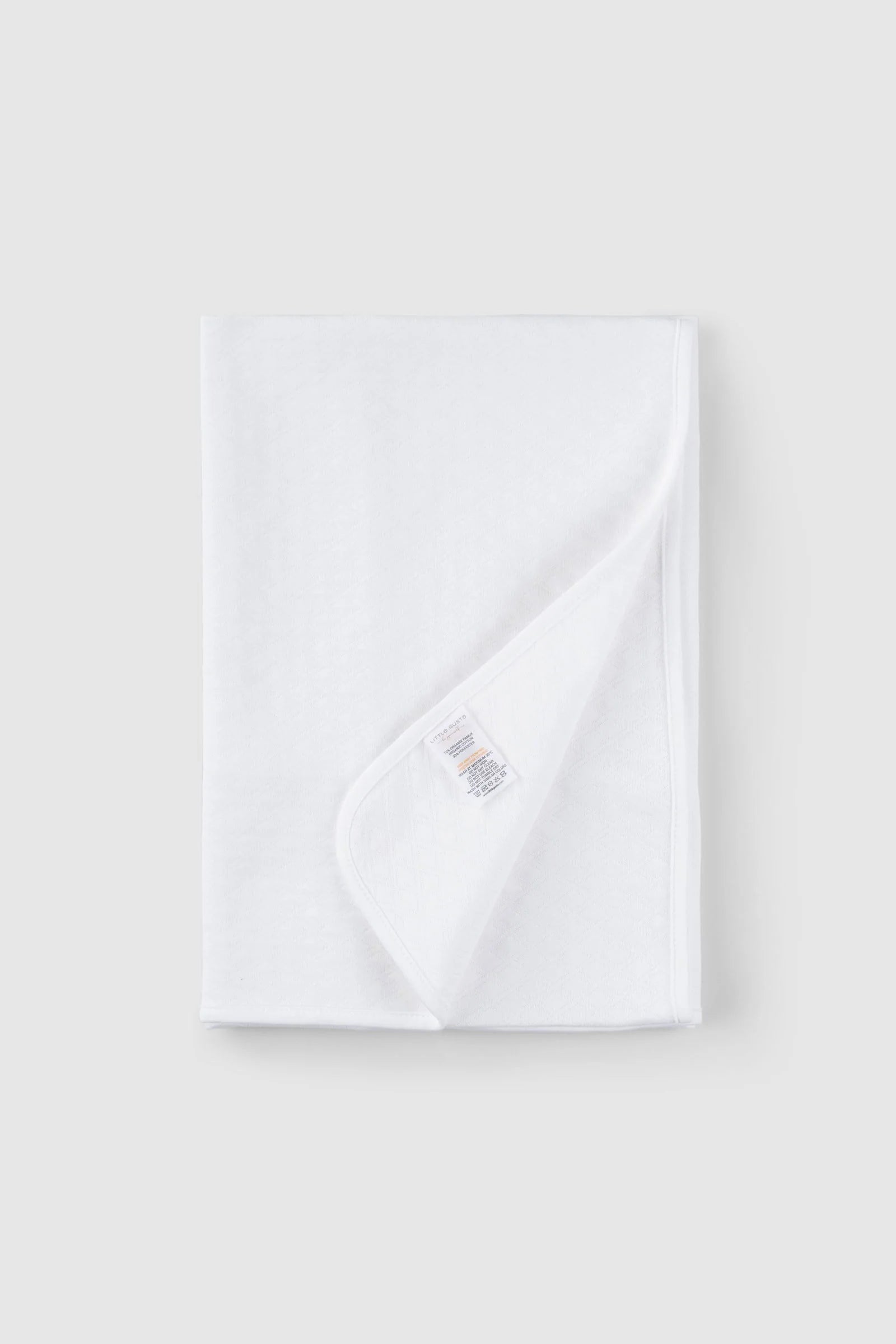 Organic Cotton Quilted Baby Blanket - White