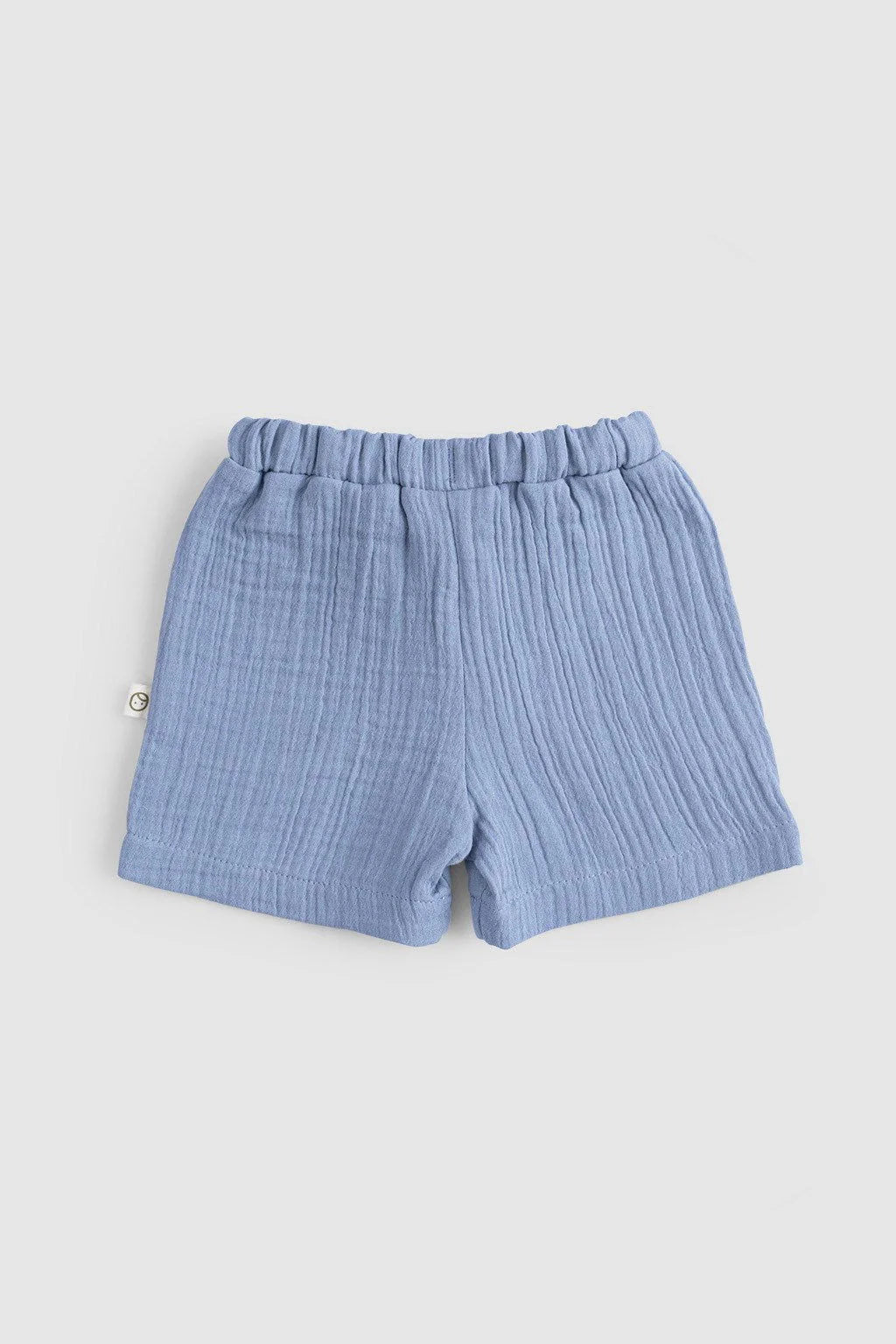 Organic Cotton Muslin Baby Shorts - Blue