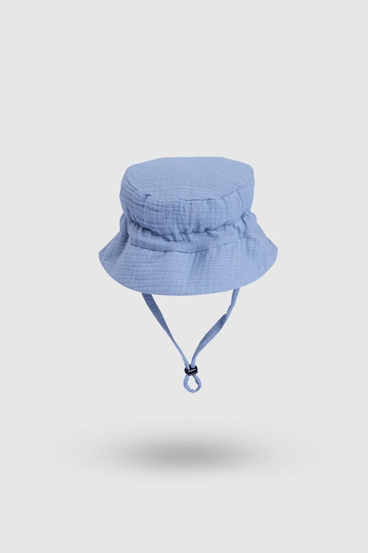 Organic Cotton Muslin Fisherman Baby Hat - Blue