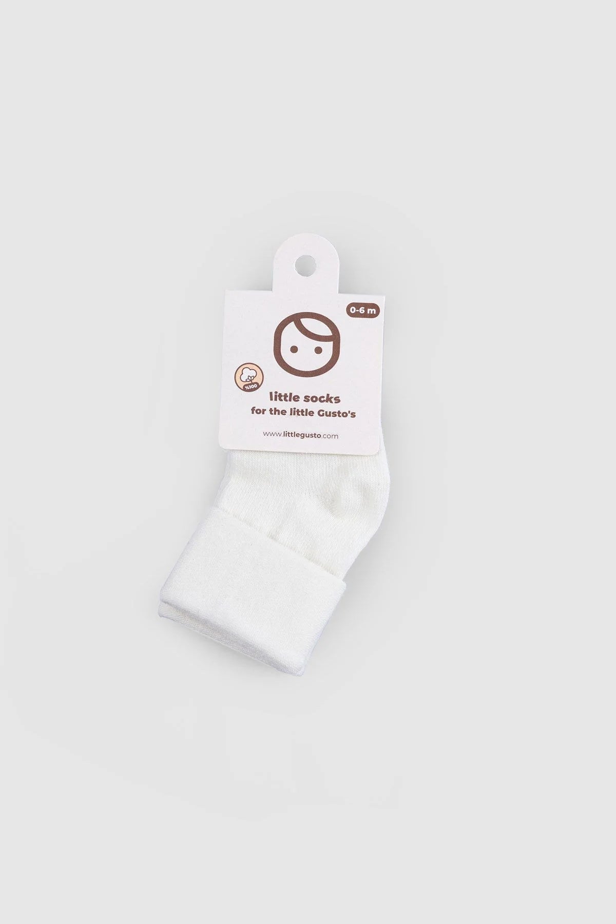 Organic Baby Socks - White