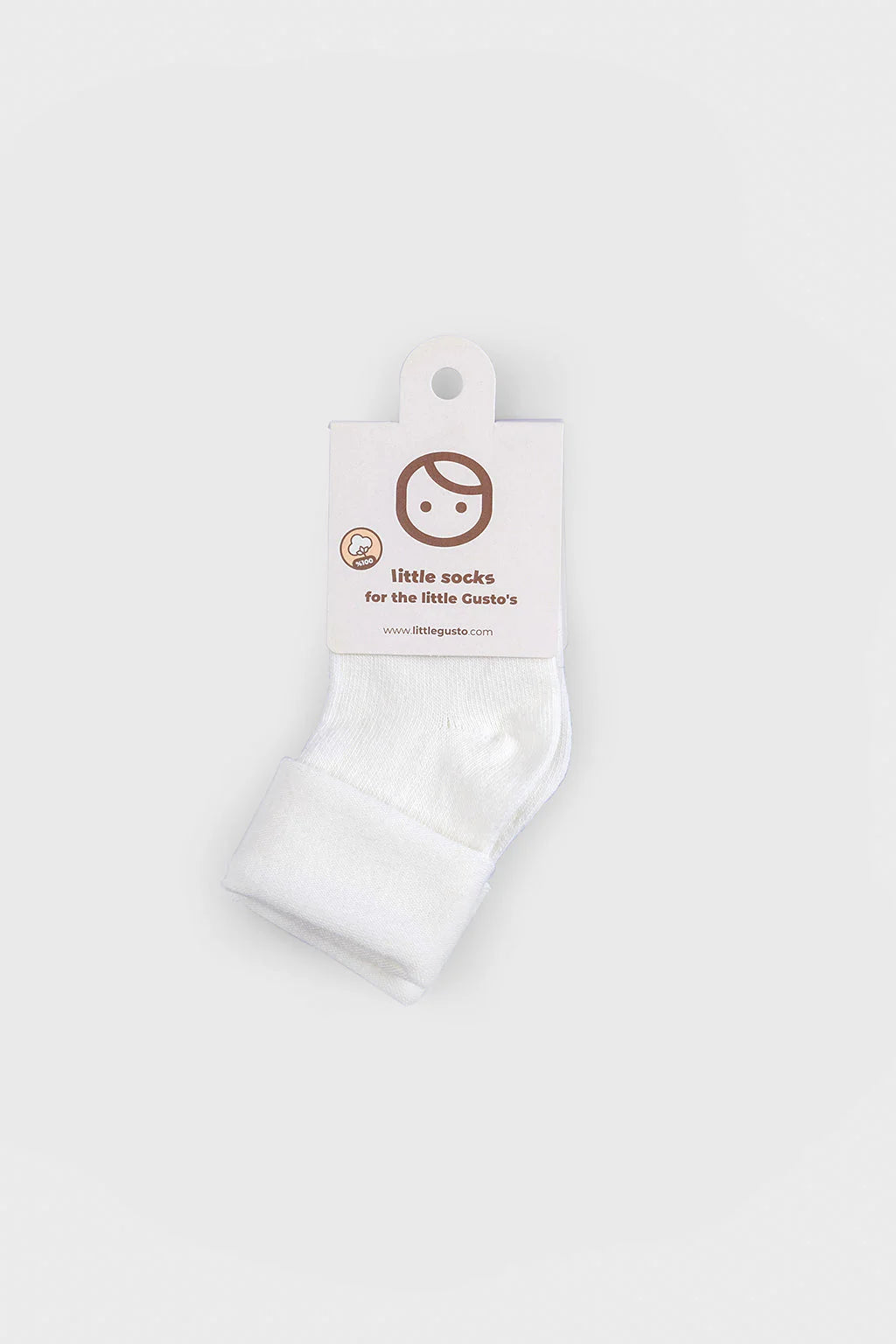 Organic Baby Socks - White