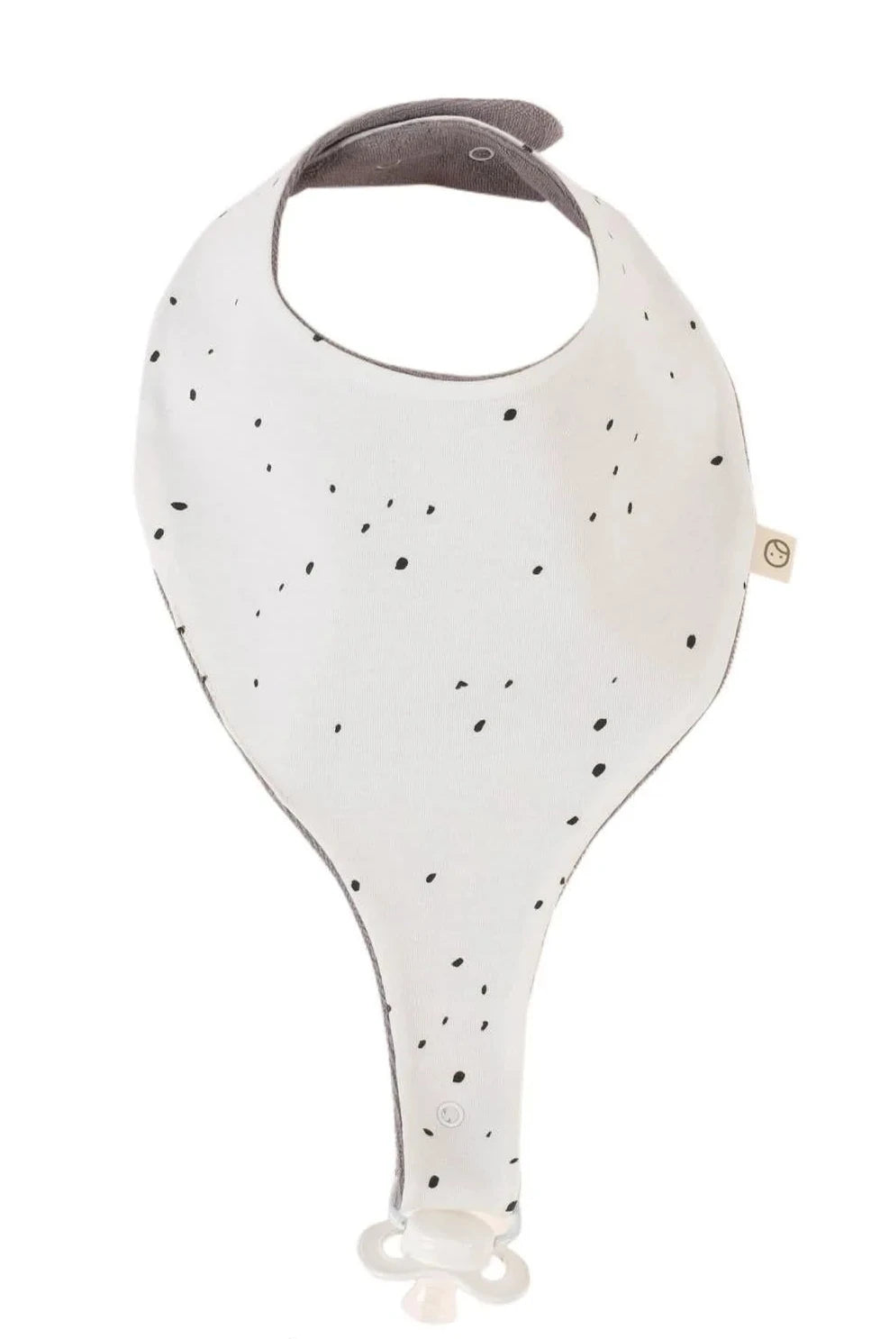 Liquid Proof Organic Cotton Dummy Bib - Cosmos White