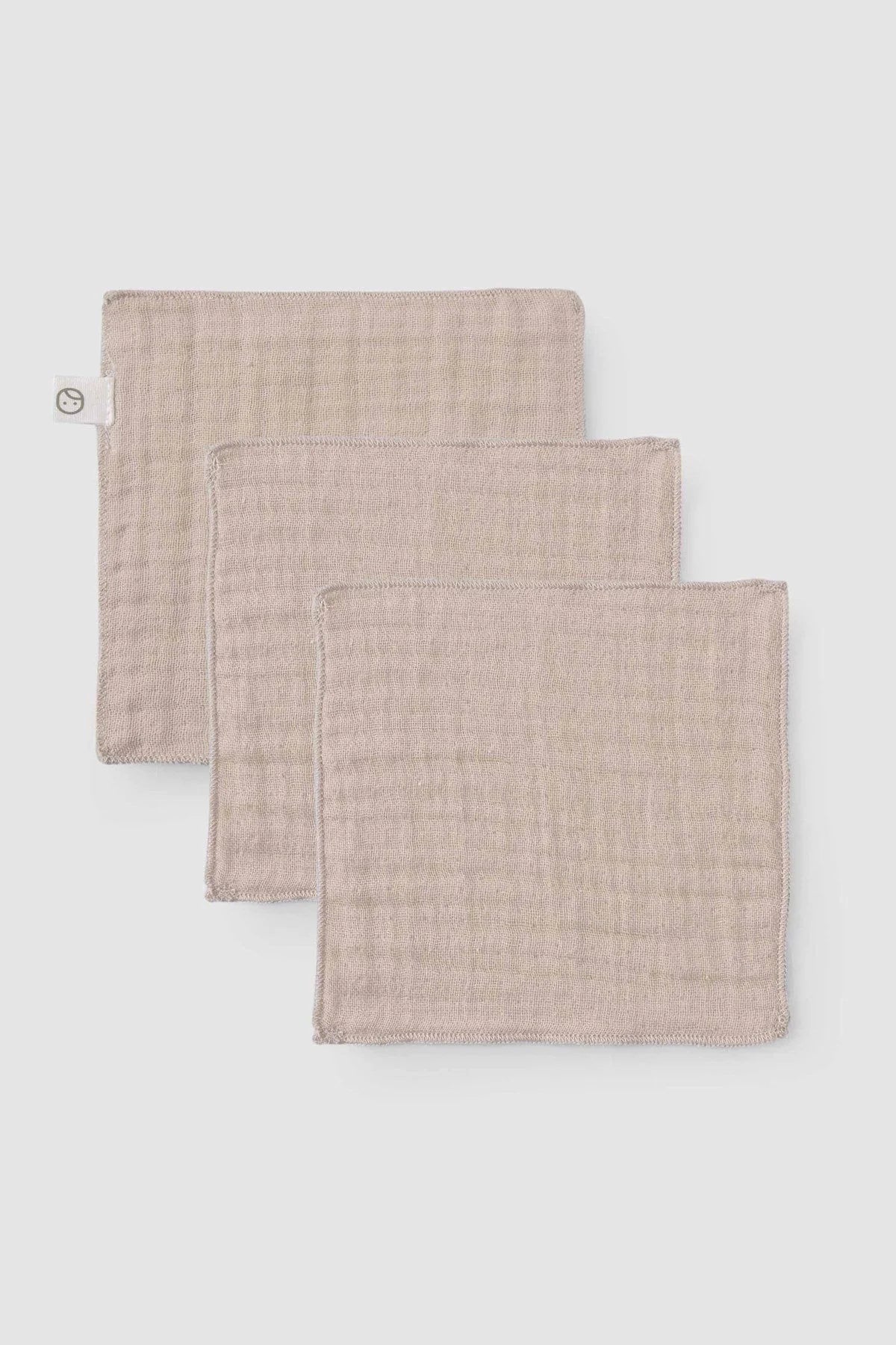 Muslin Face Cloth - Brown (3 PCS)