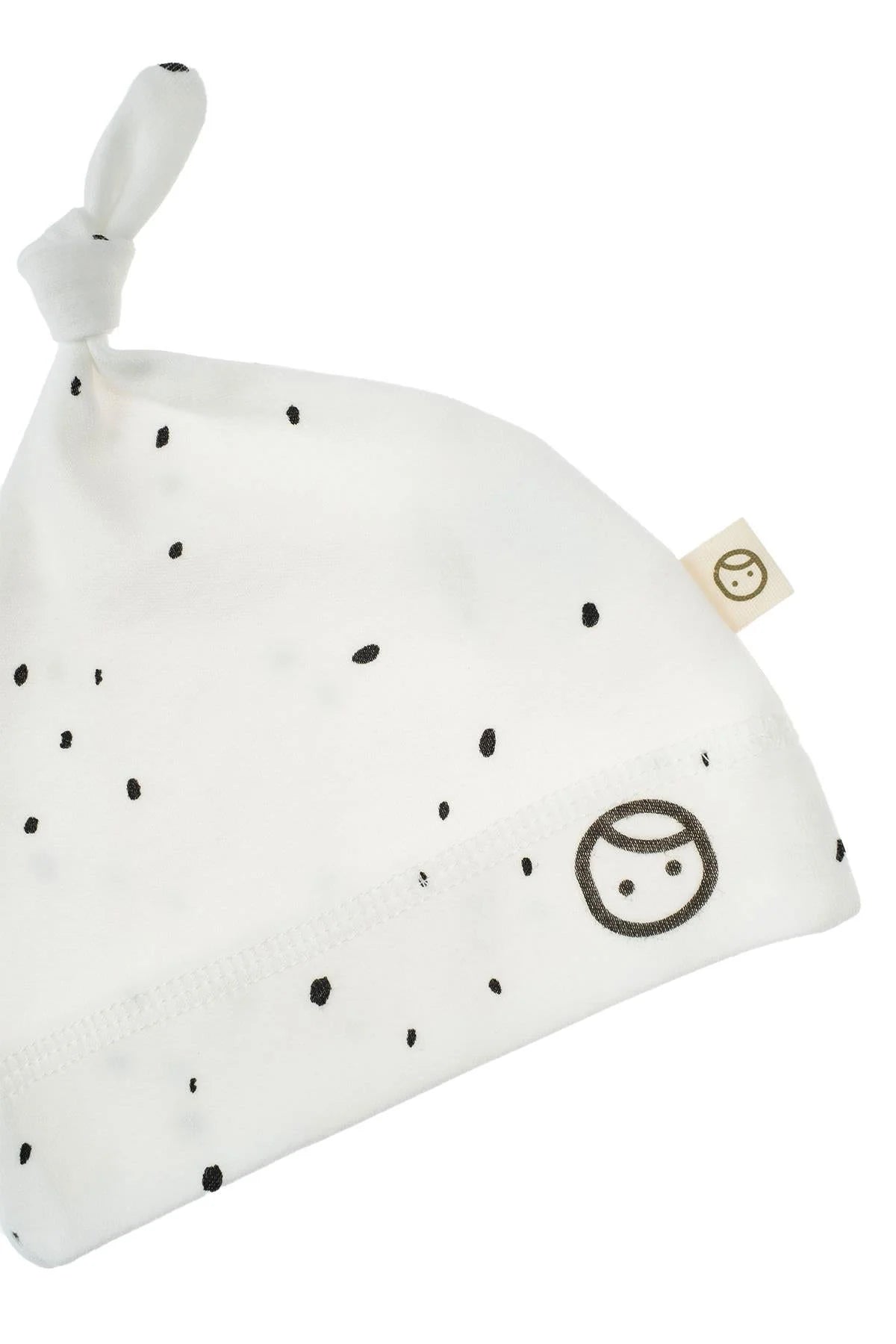 Organic Cotton Newborn Baby Hospital Hat - White Cosmos