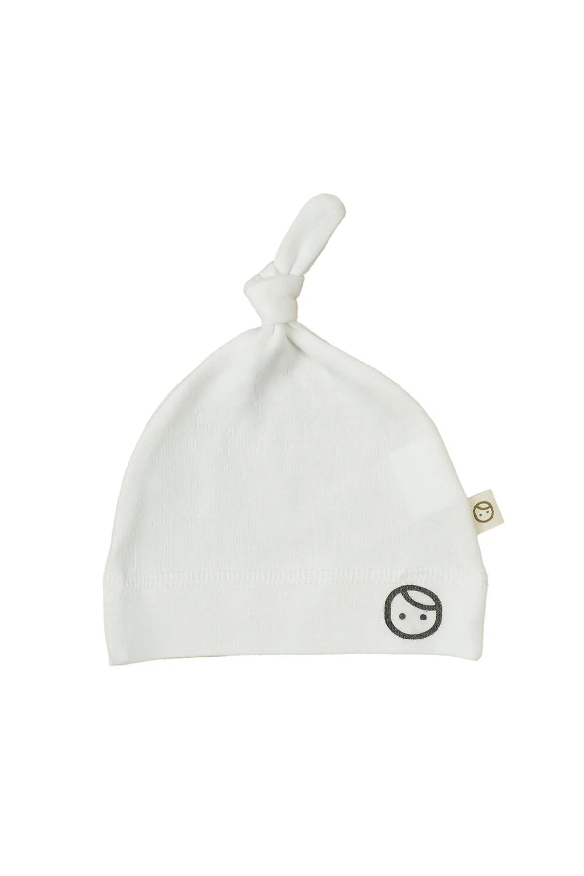 Organic Cotton Newborn Baby Hospital Hat - White