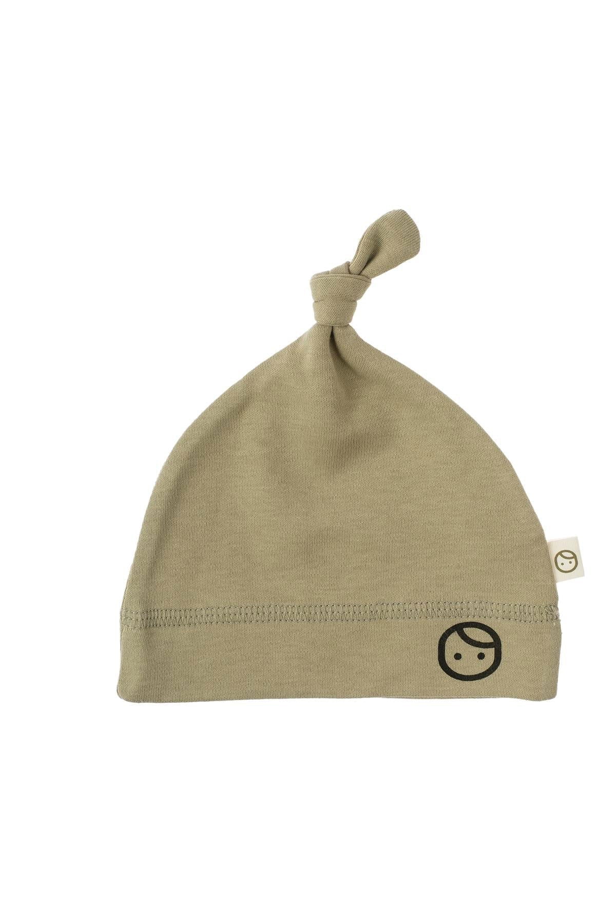 Organic Cotton Newborn Baby Hospital Hat - Khaki