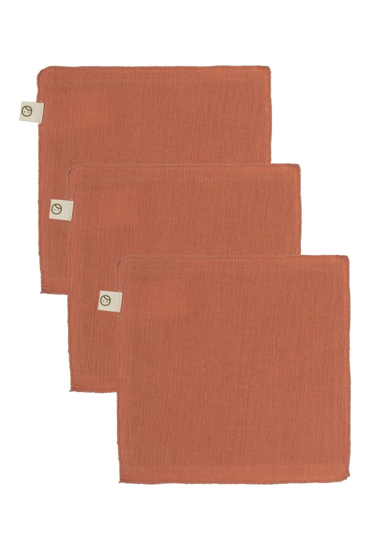 Muslin Face Cloth-Copper (3 Pcs)