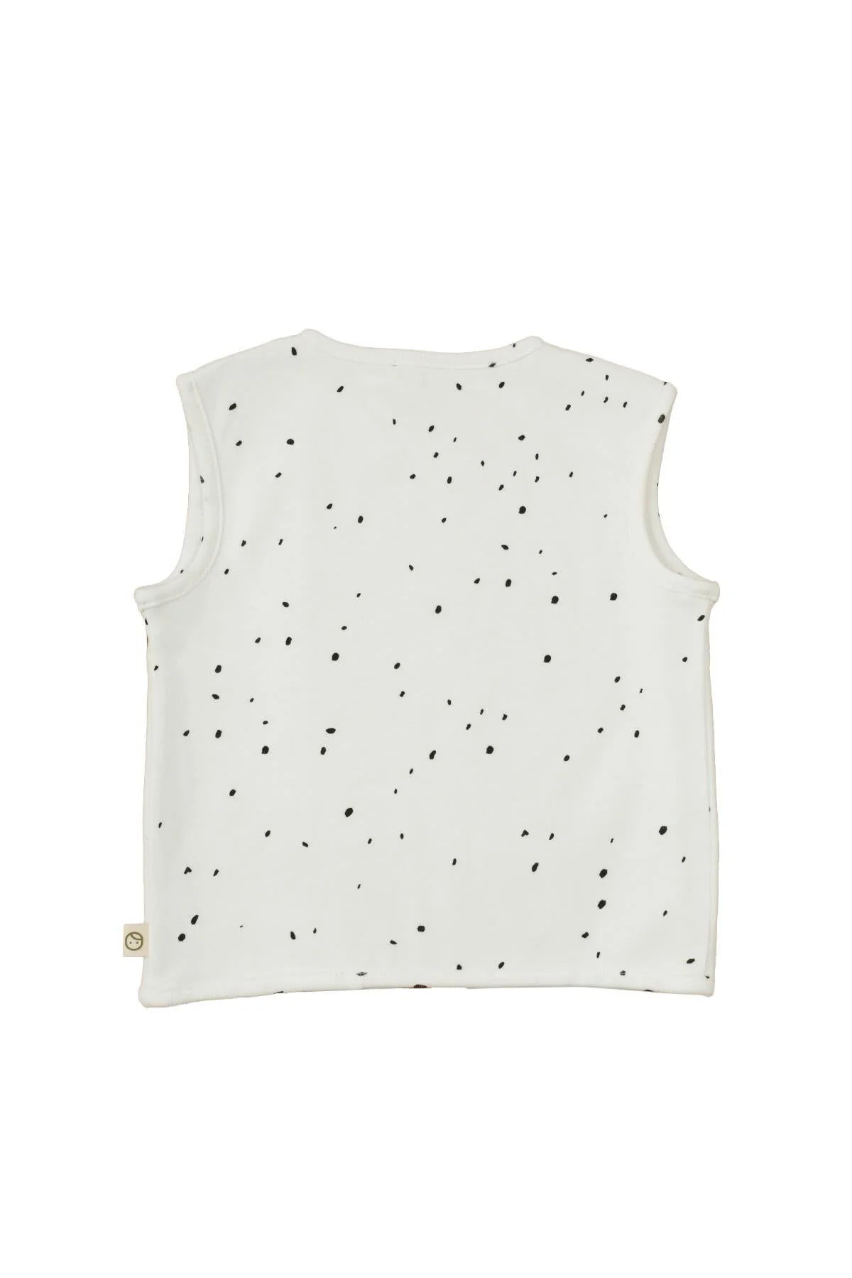 Organic Cotton Double Sided Vest - White Cosmos