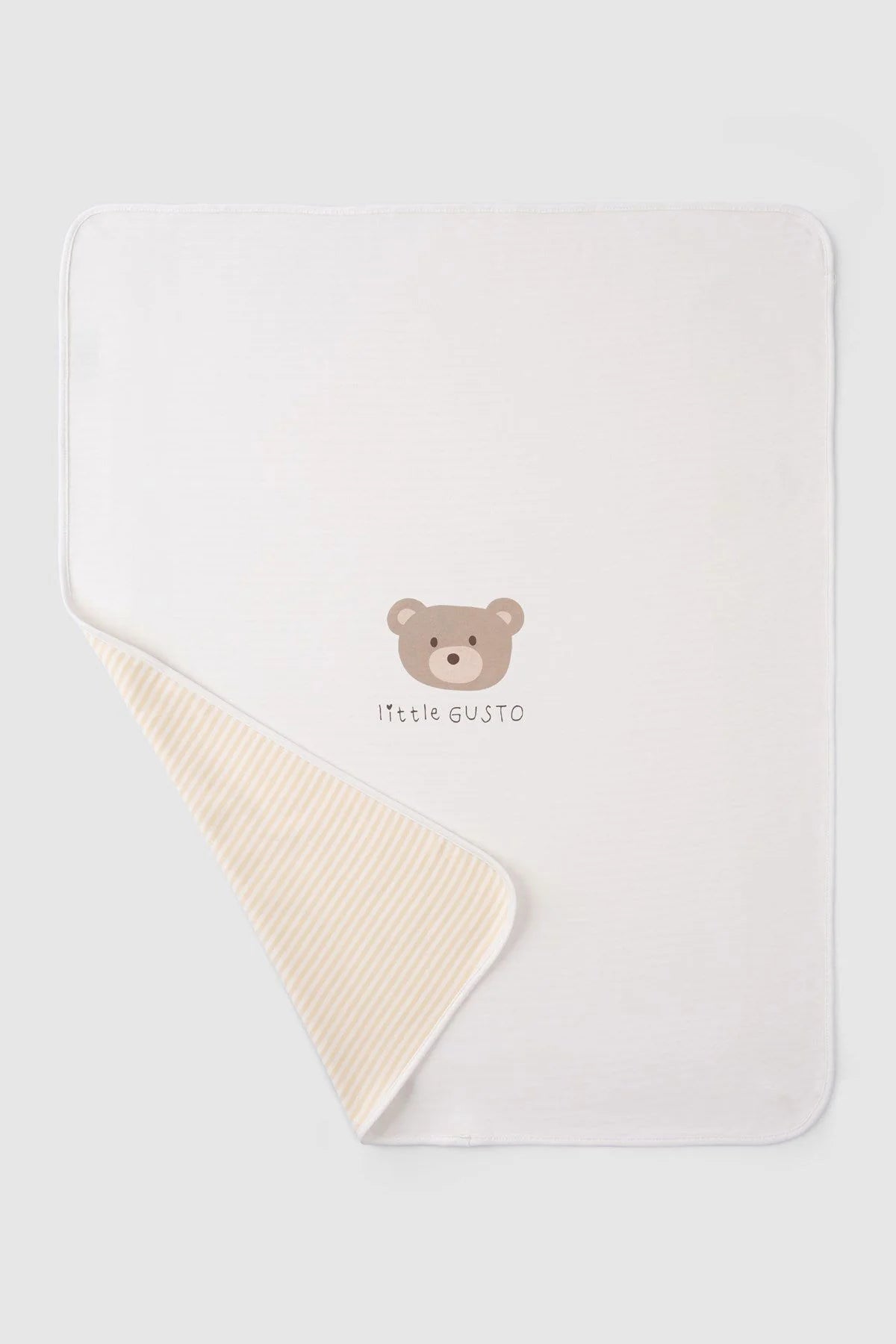 Organic Cotton Double Layer Playtime Baby Blanket - Bear