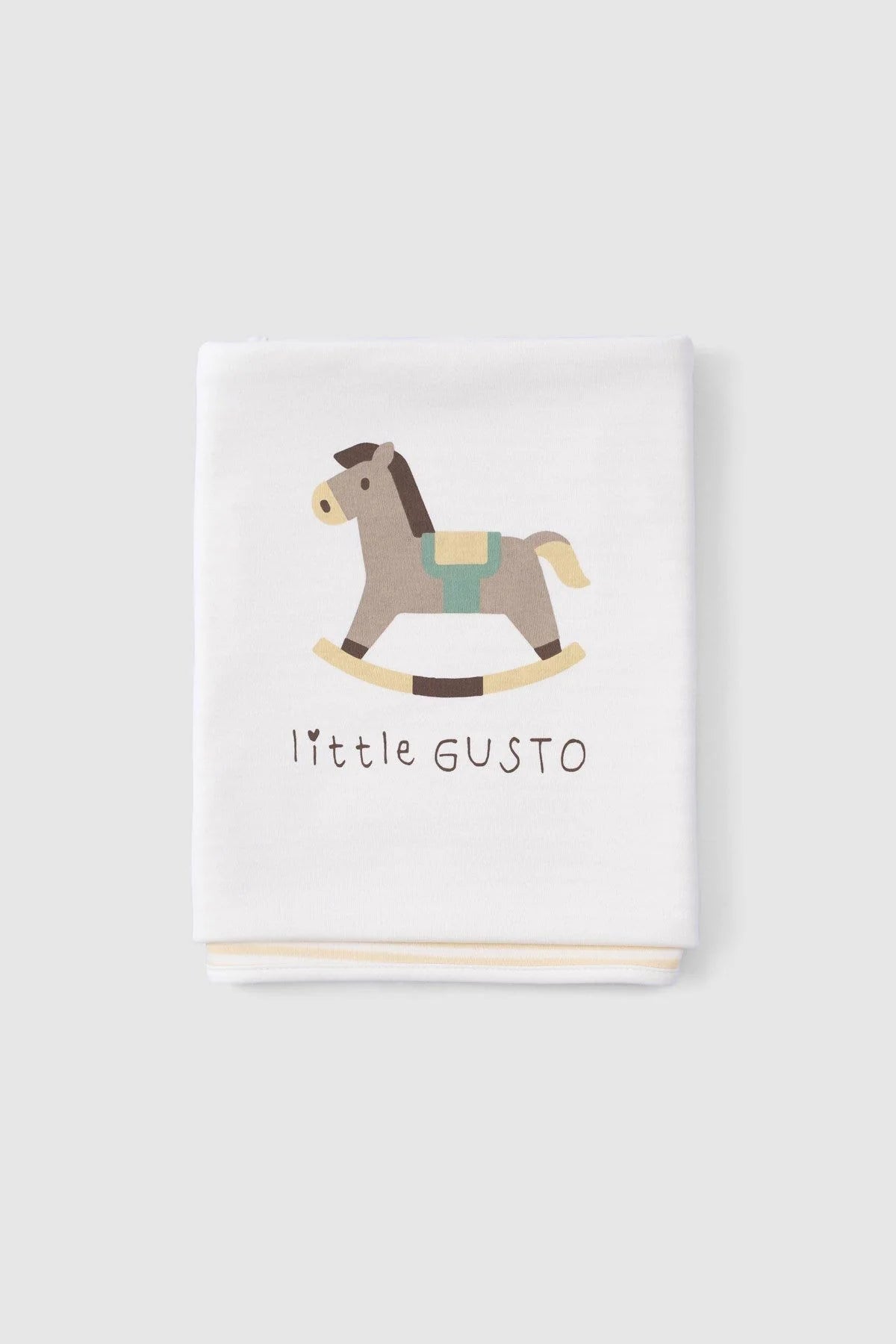 Organic Cotton Double Layer Playtime Baby Blanket - Horse