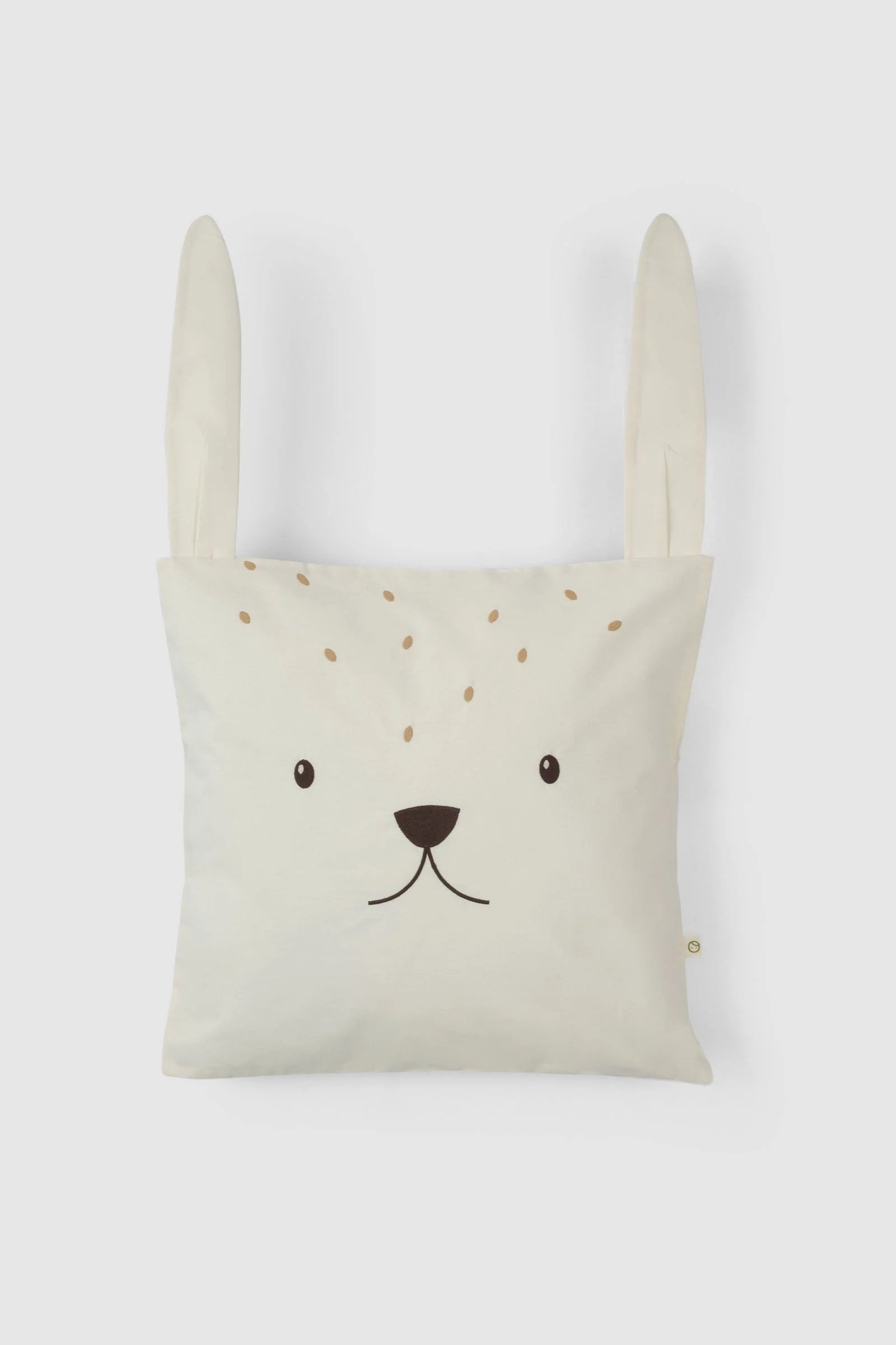 Organic Cotton Square Pillow - Rabbit