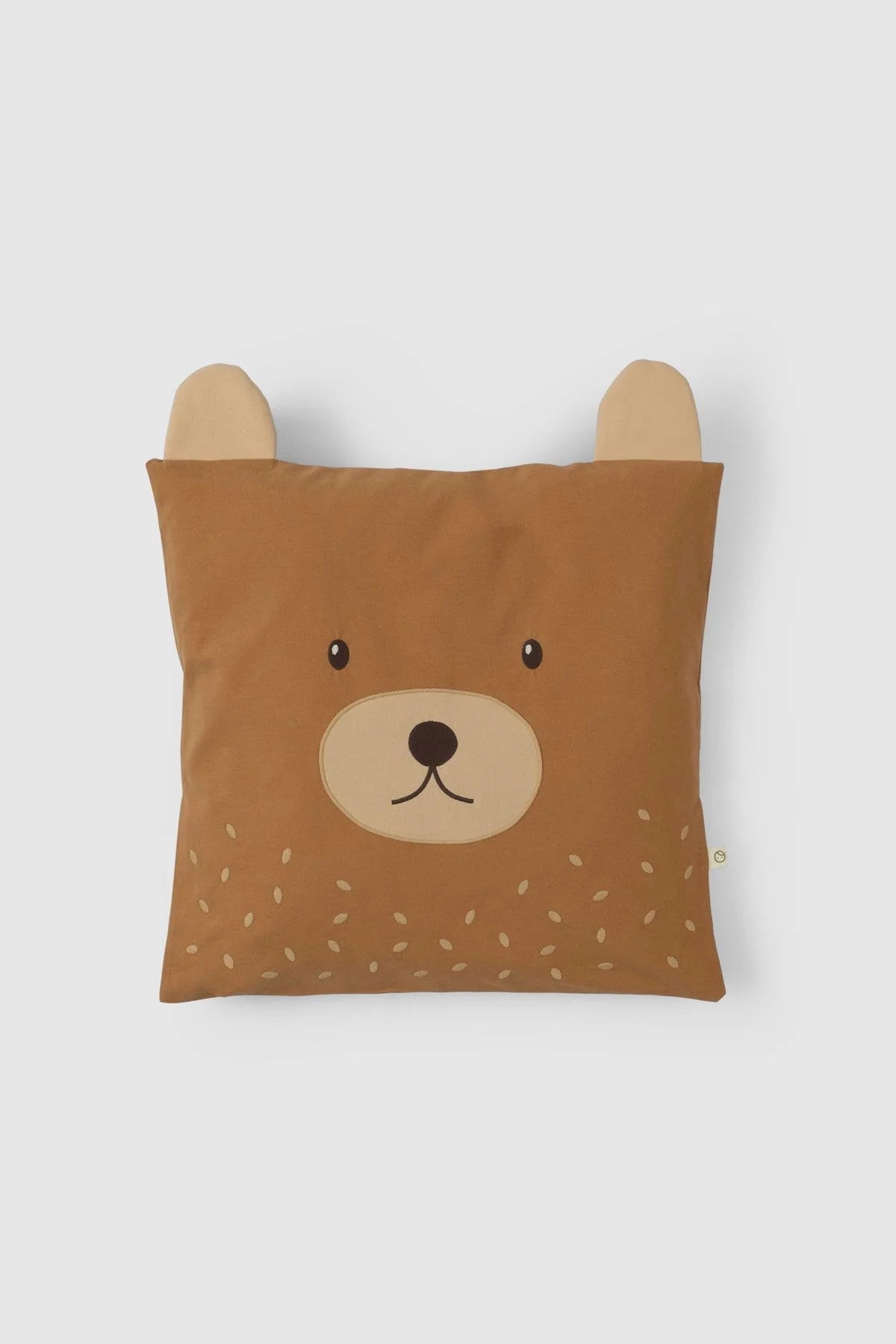 Organic Cotton Square Pillow - Bear