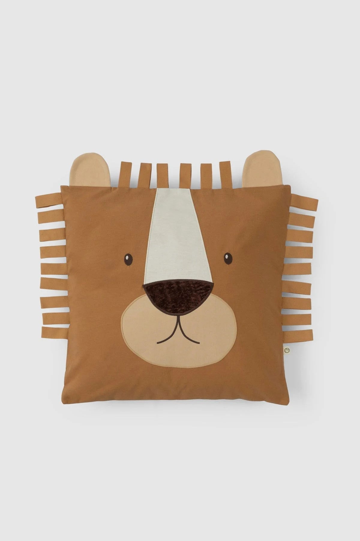 Organic Cotton Square Pillow - Lion