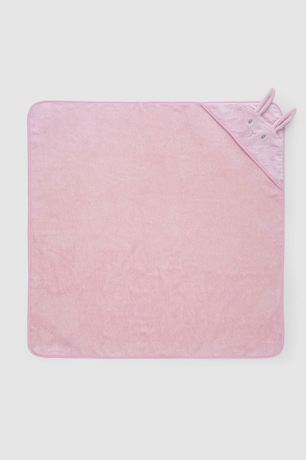 Organic Cotton Baby Bathcape and Pouch Set - Pink