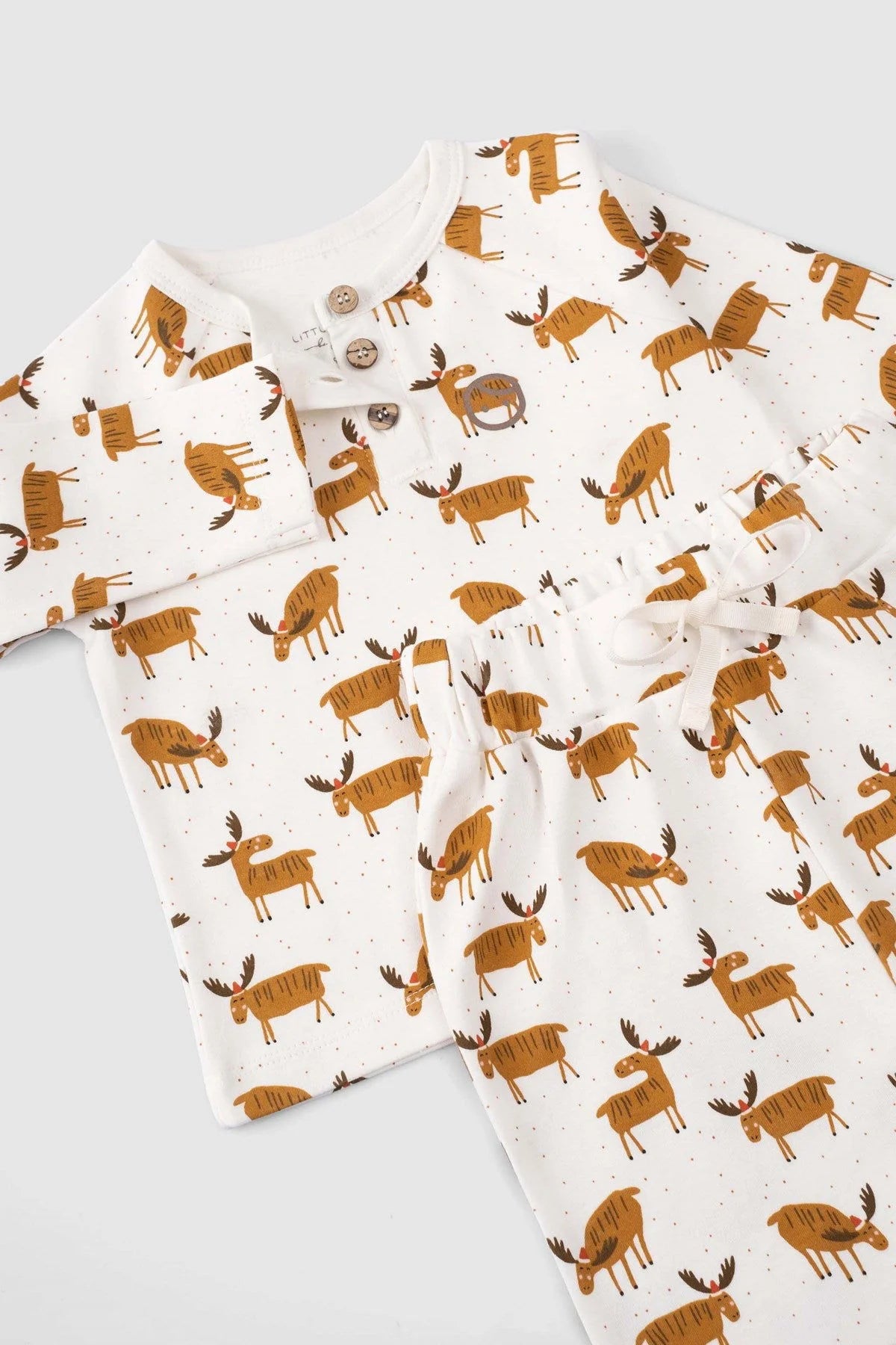 Organic Cotton Pyjama Set -  Deer Pattern