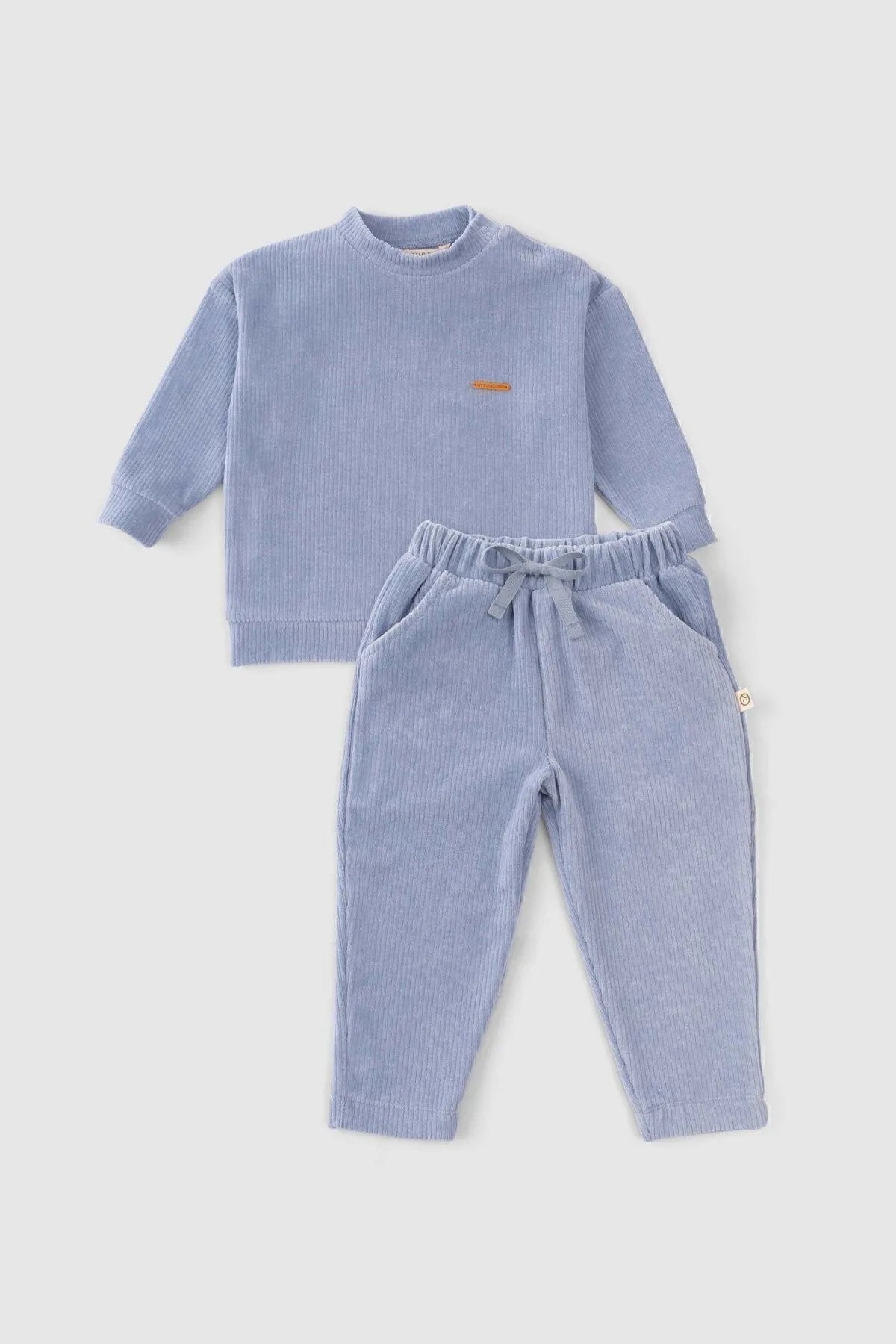 Velvet Tracksuit Set - Blue