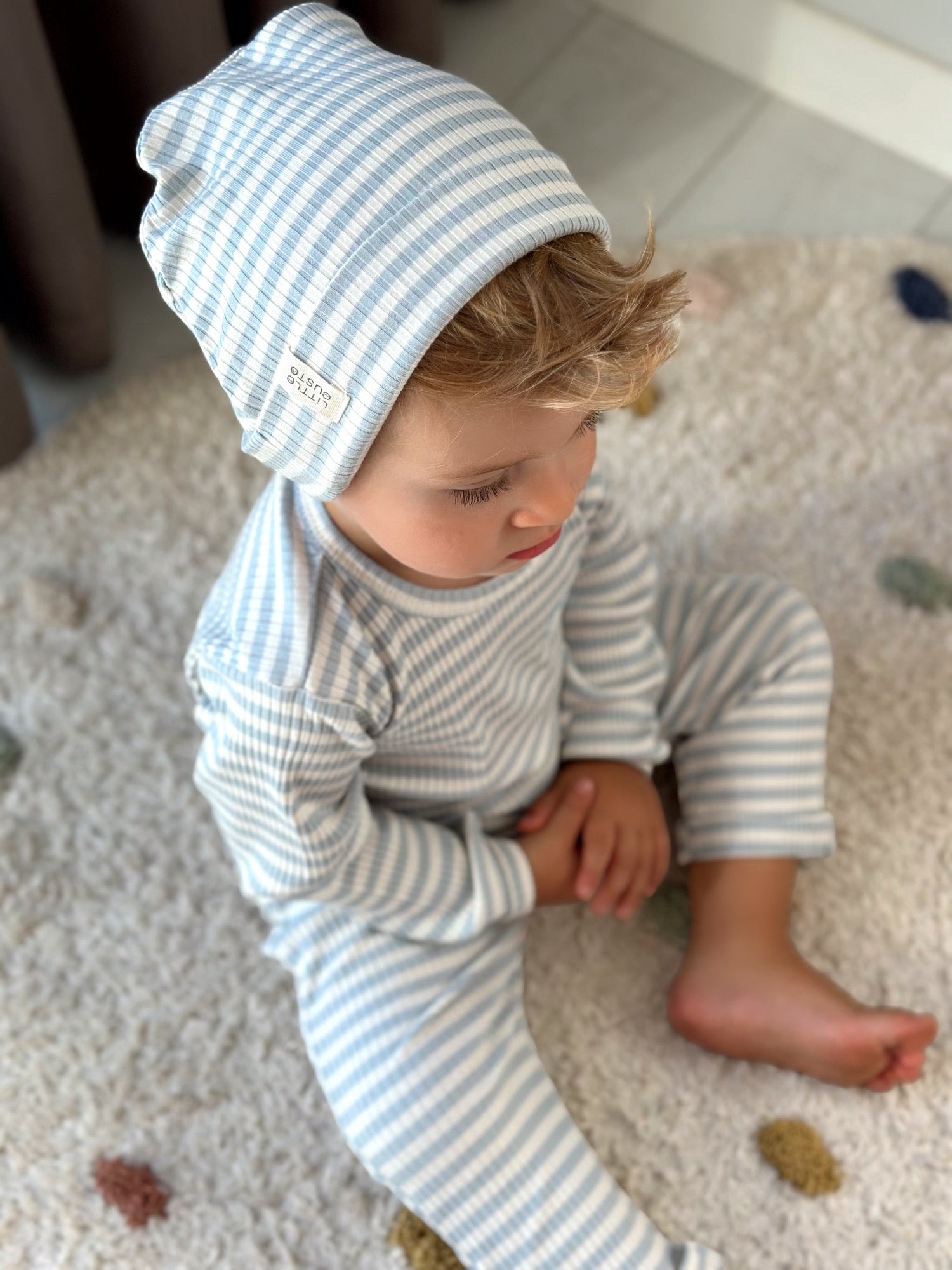 Organic Cotton Modal Baby Beanie - Blue