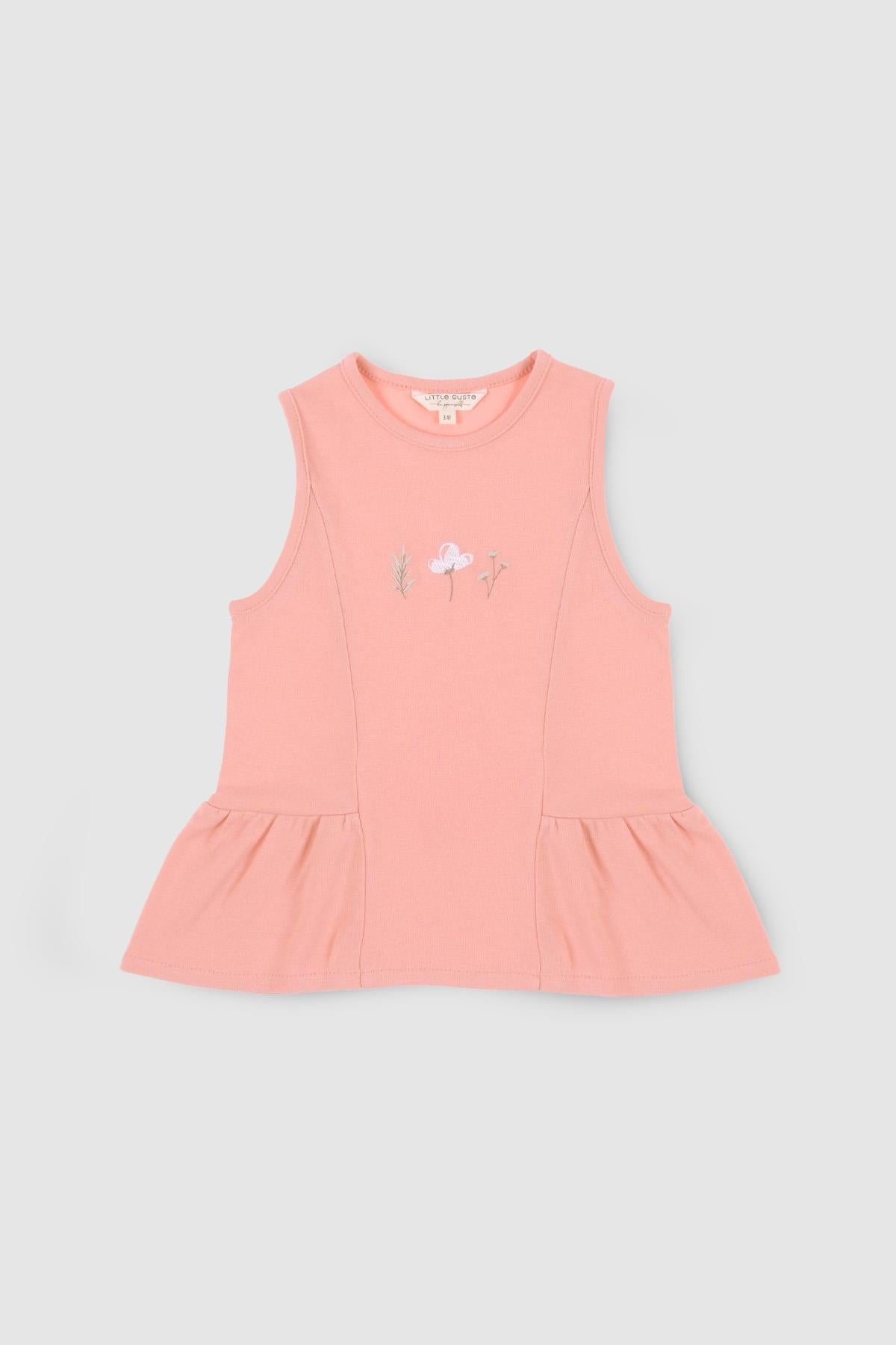 Pink Bamboo Ruffled Blouse for Kids - Soft, Stylish & Eco-Friendly