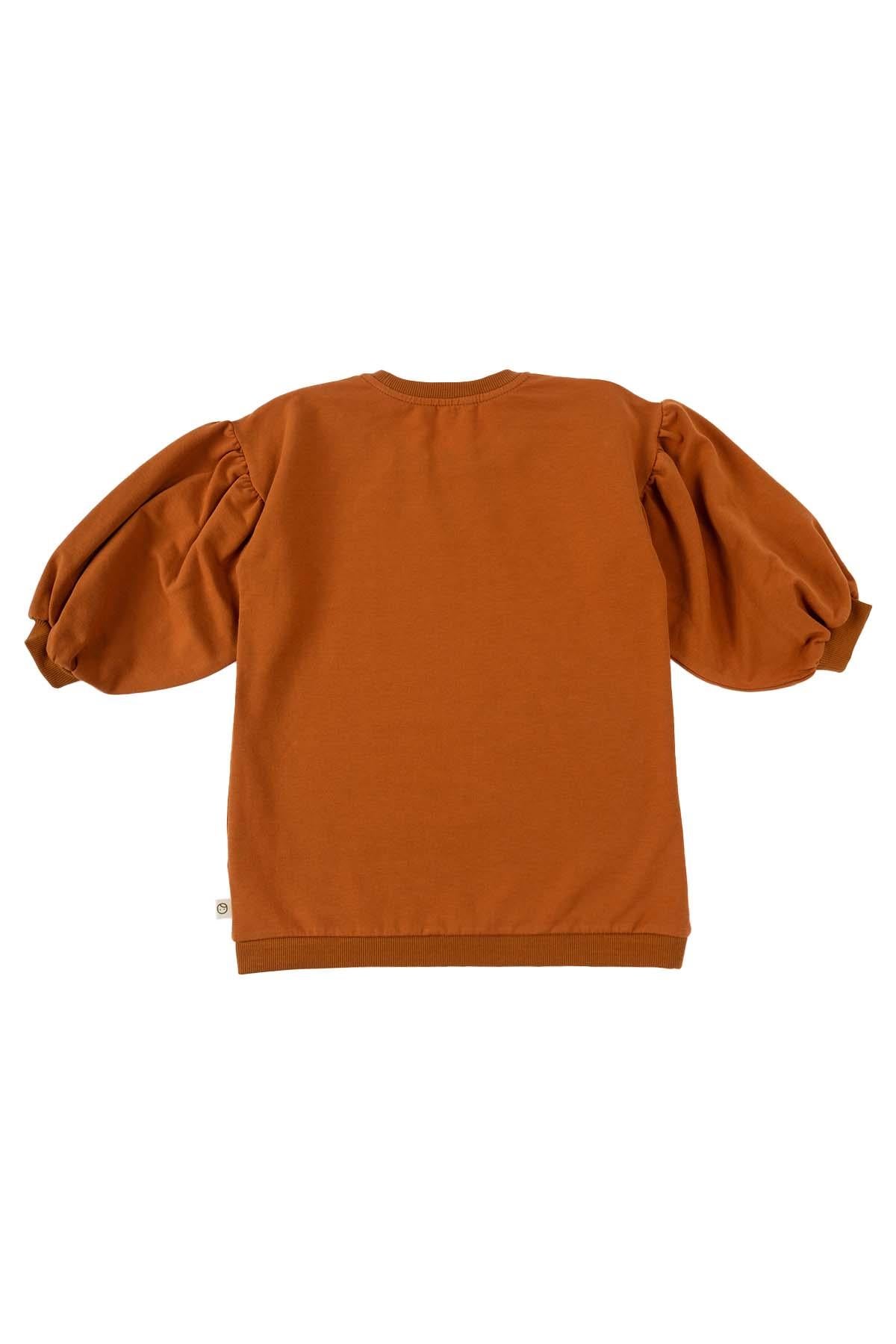 Organic Cotton Balloon Sleeve Sweatshirt - Copper Kids | Soft and Stylish